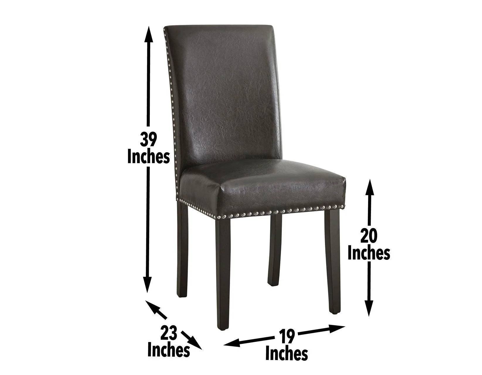 Verano Black PU Side Chair, Set of 2 - Image 5