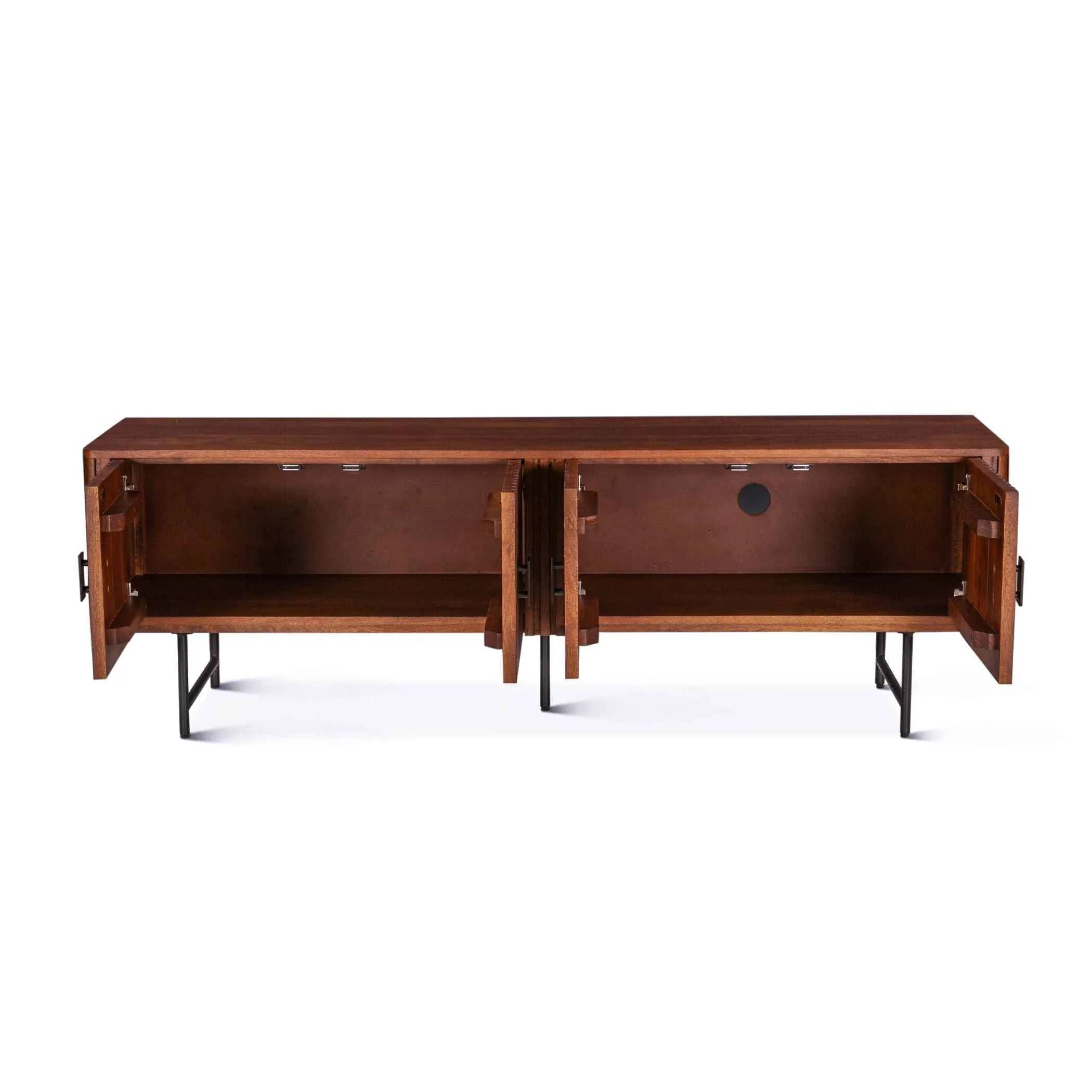 Verbania 67" Media Cabinet in Pecan Brown - Image 4