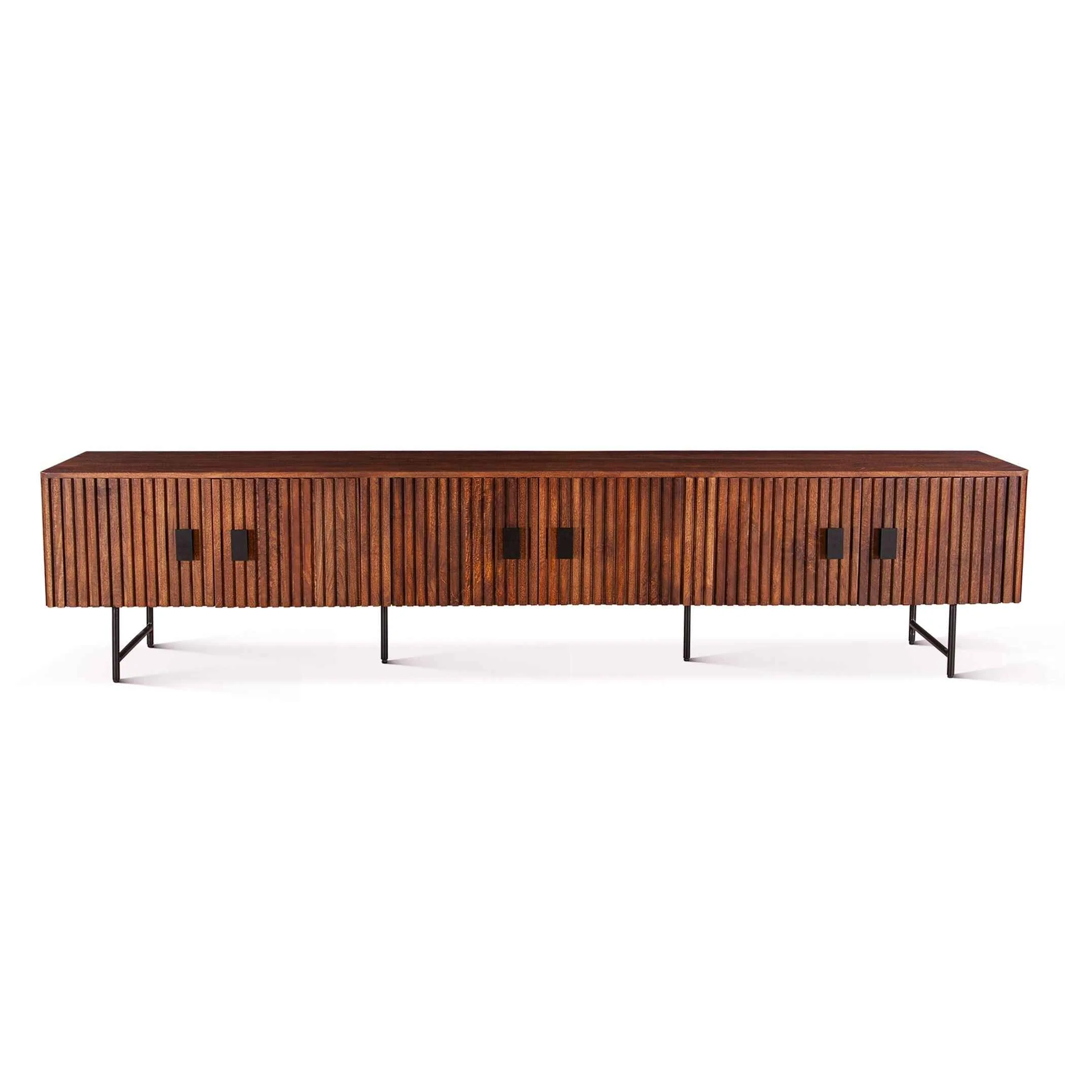 Verbania 98" Media Cabinet in Pecan Brown - Image 2