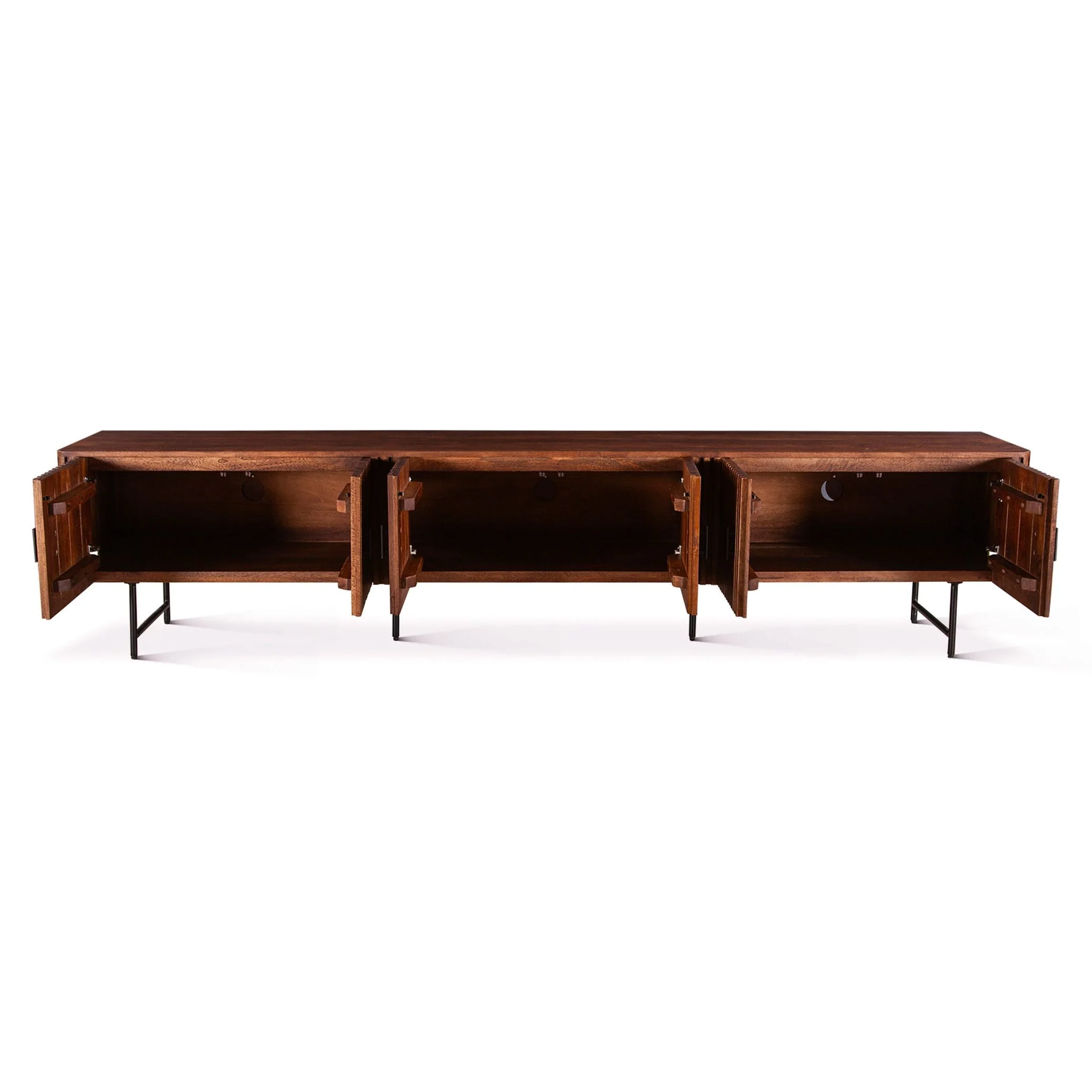 Verbania 98" Media Cabinet in Pecan Brown - Image 3