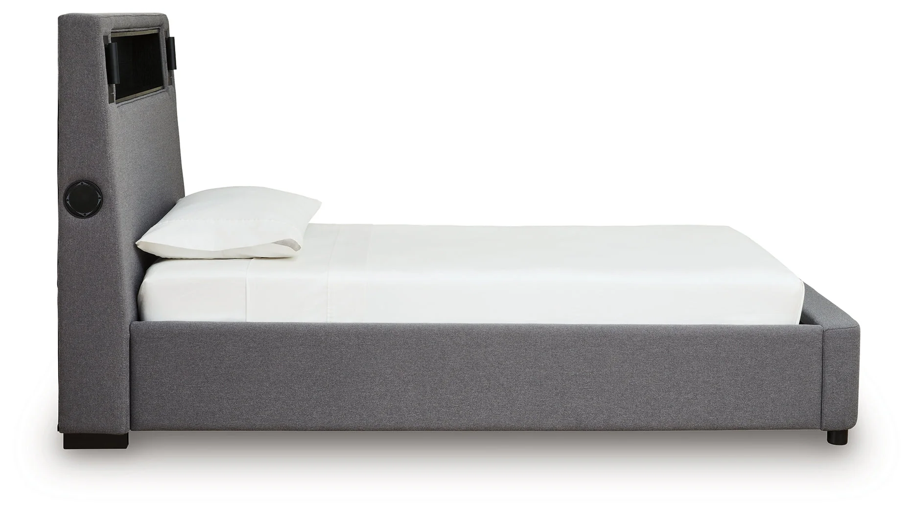 Verishaw Gray Twin Upholstered Bed - Image 5
