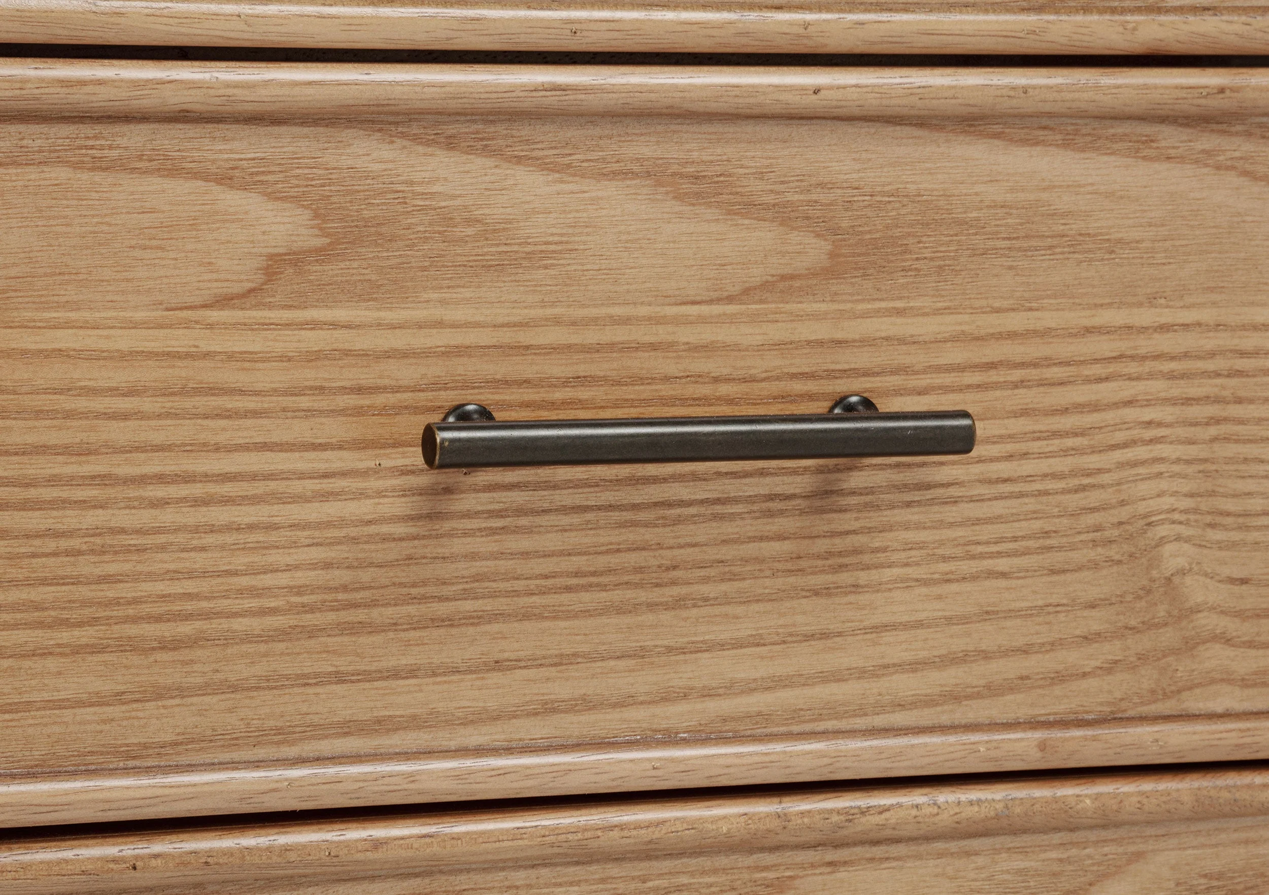 Vermes Light Ash 55-inch 3-drawer Writing Desk with Power Outlet - Image 4