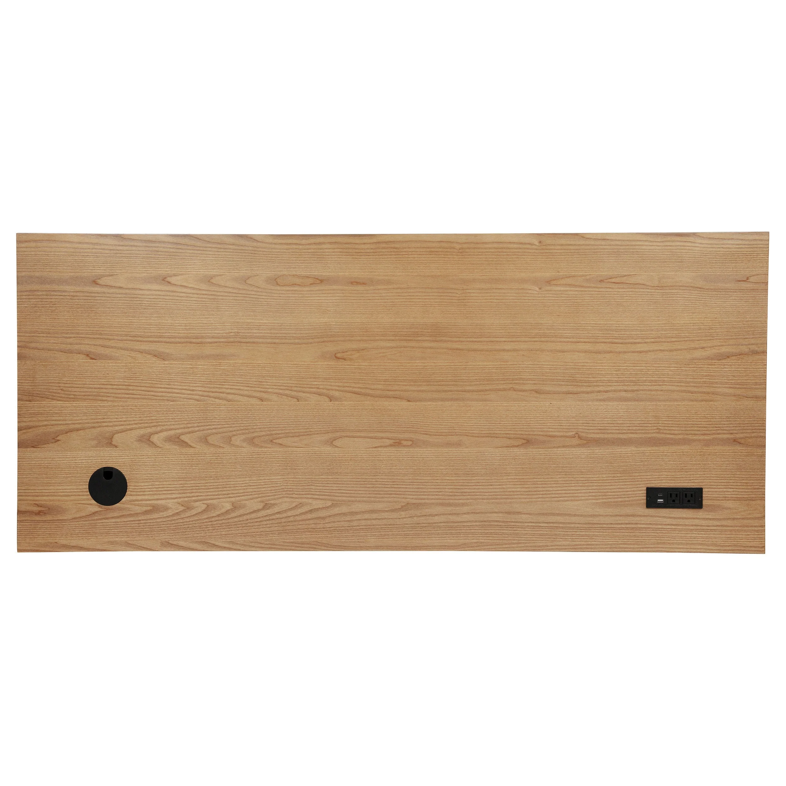 Vermes Light Ash 66-inch 7-drawer Computer Desk with Power Outlet - Image 3
