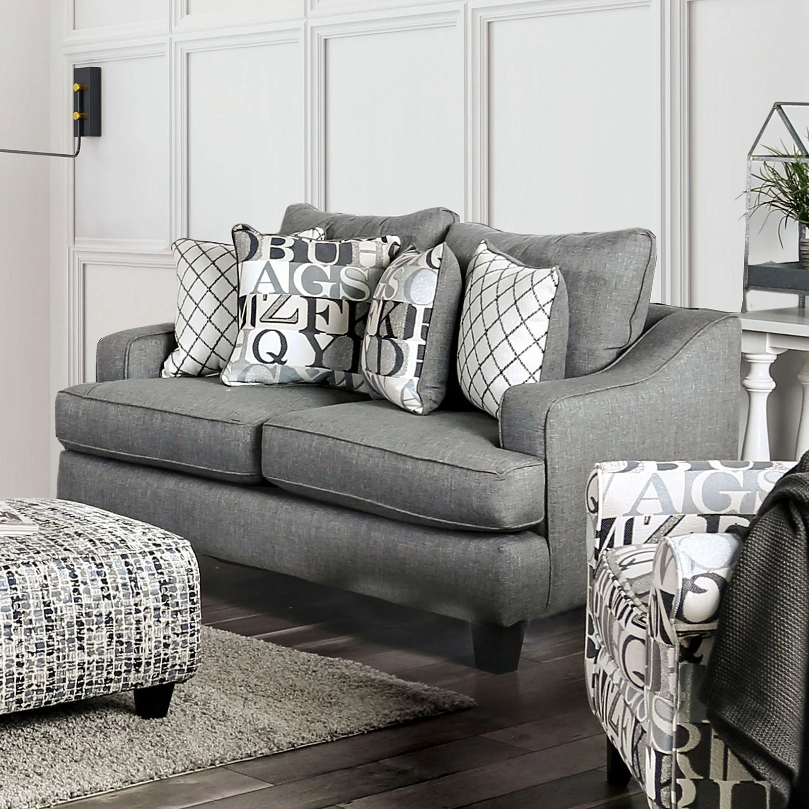 Verne Bluish Gray Sofa & Loveseat - Image 2
