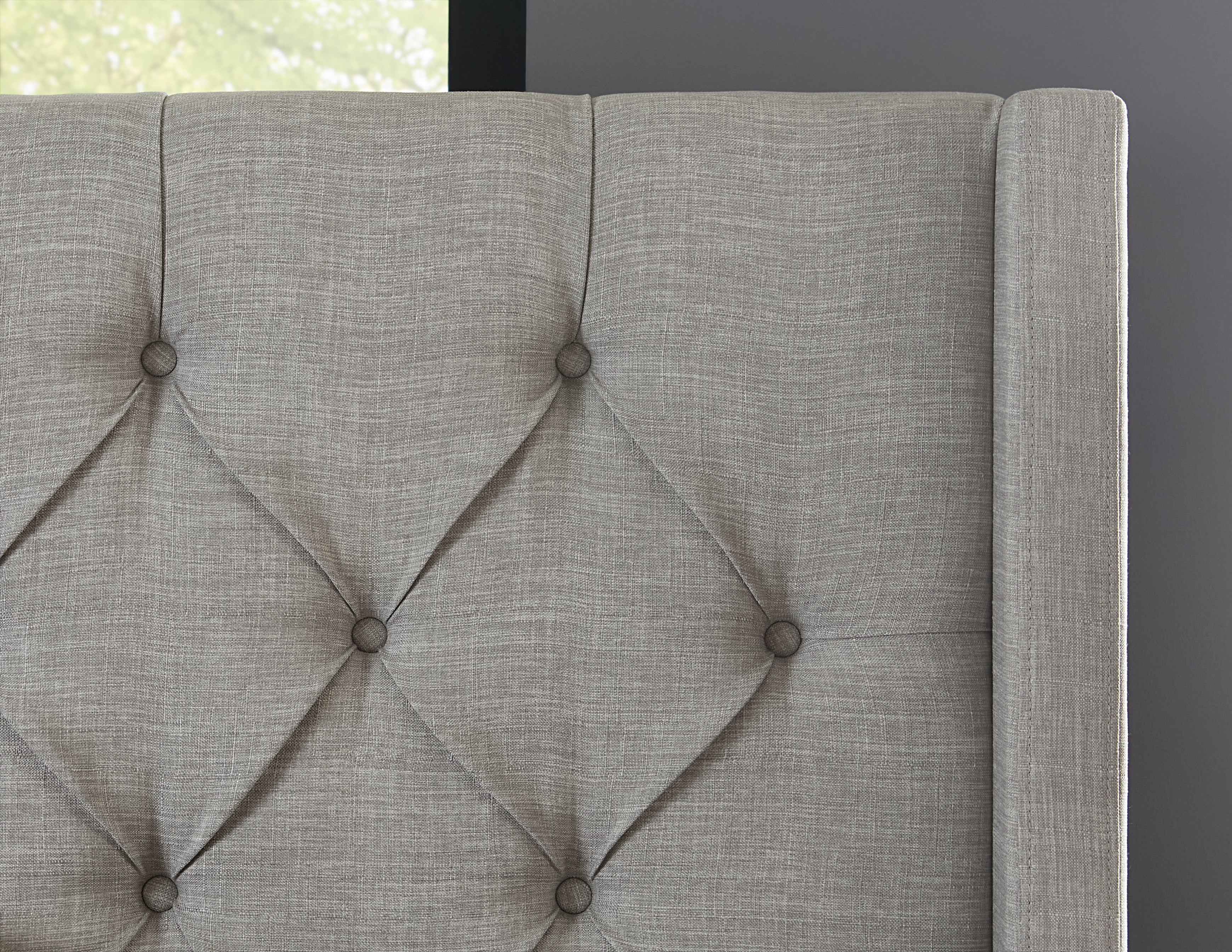 Verona Upholstered Footboard Full Storage Bed in Speckled Grey - Image 2