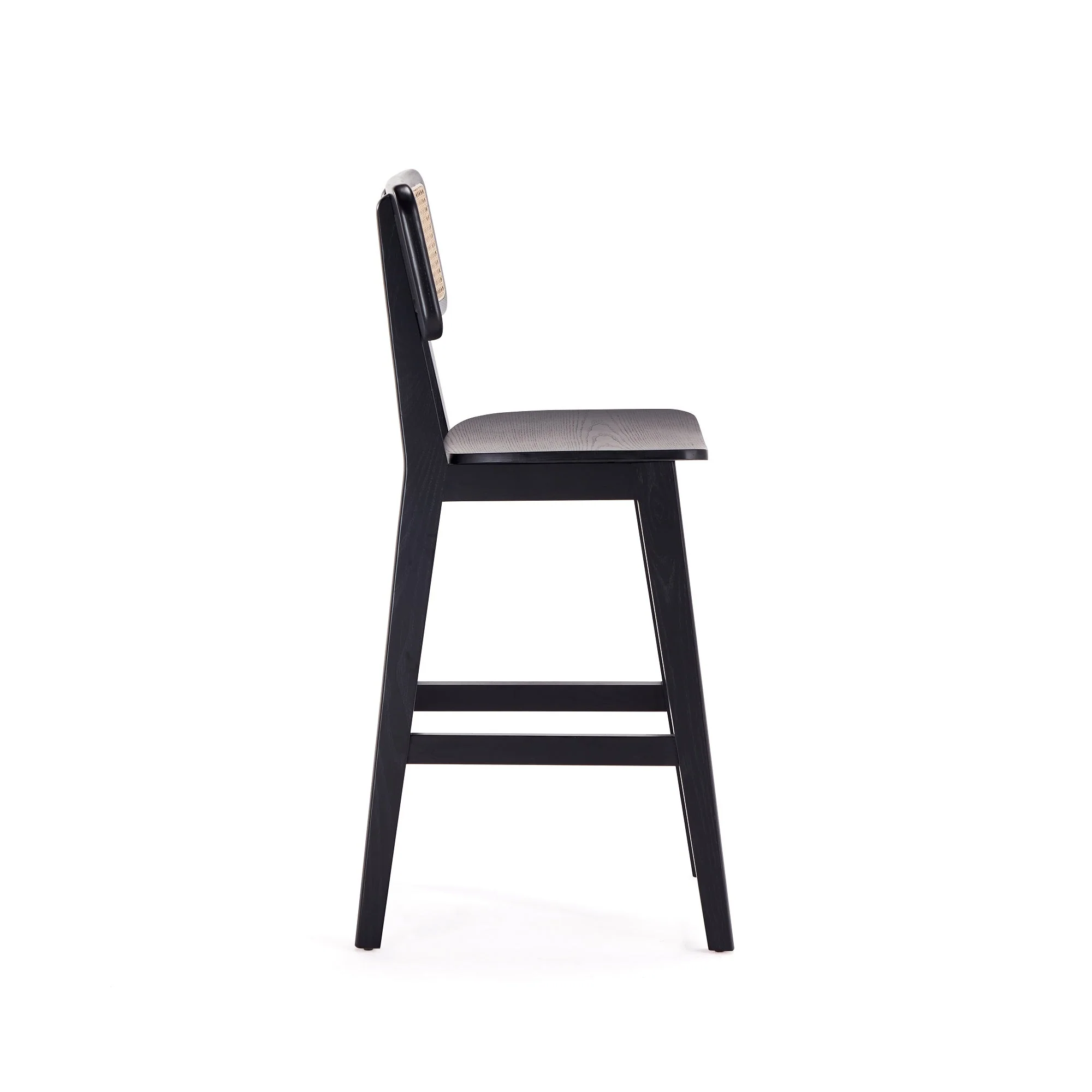 Versailles Counter Stool in Black and Natural Cane - Image 5