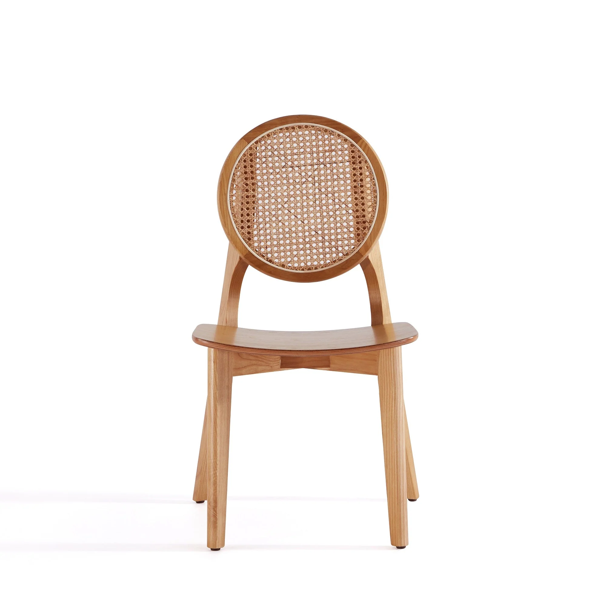 Versailles Round Dining Chair in Nature Cane (set of 2) - Image 4