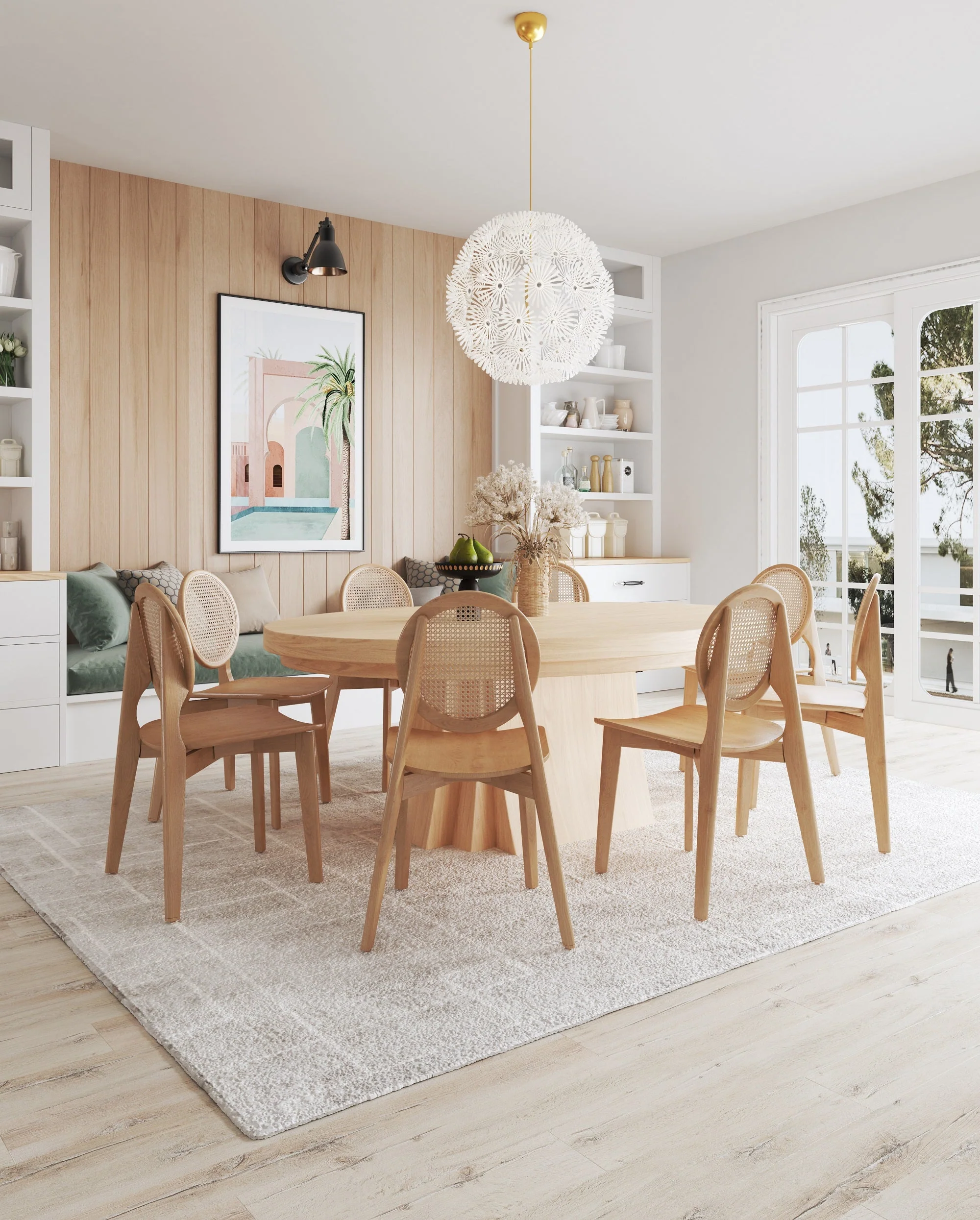 Versailles Round Dining Chair in Nature Cane (set of 4) - Image 2