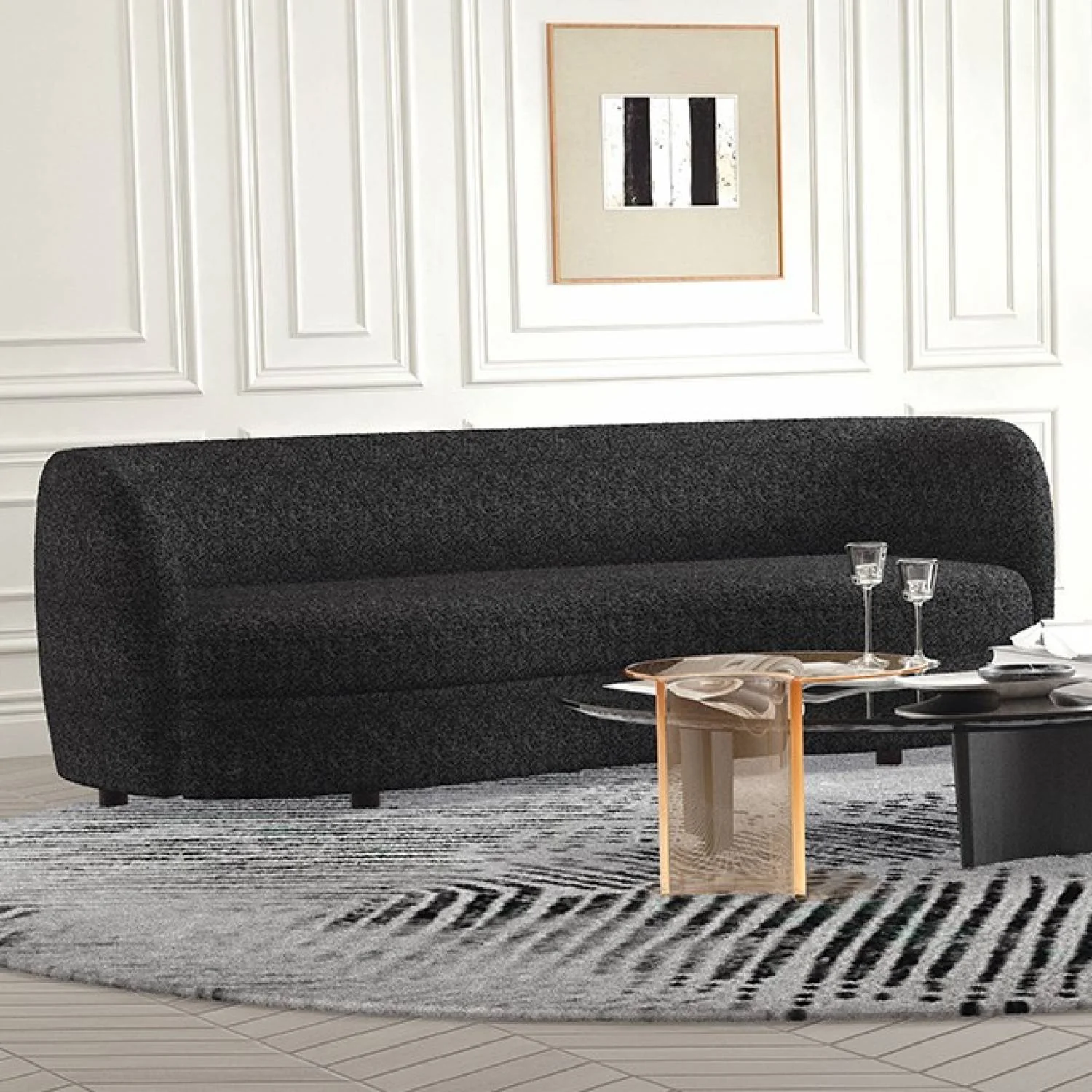 Versoix Black Sofa & Loveseat - Image 2
