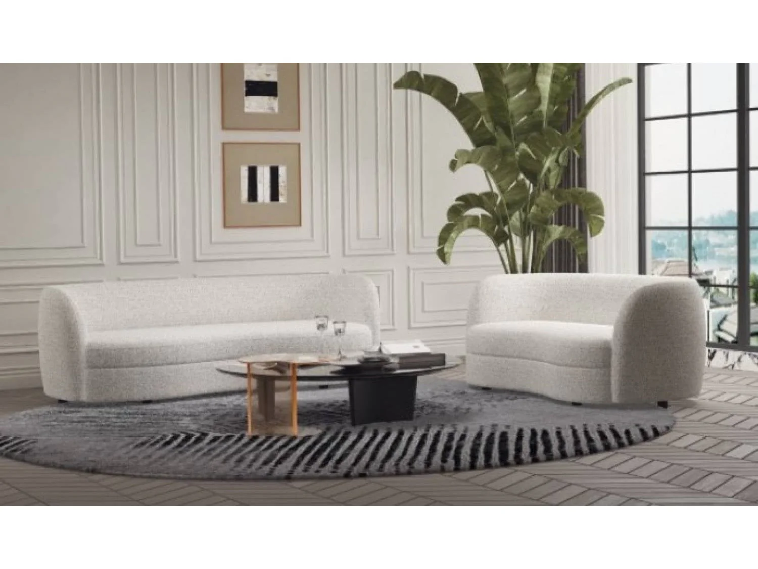 Versoix Off-White Sofa & Loveseat
