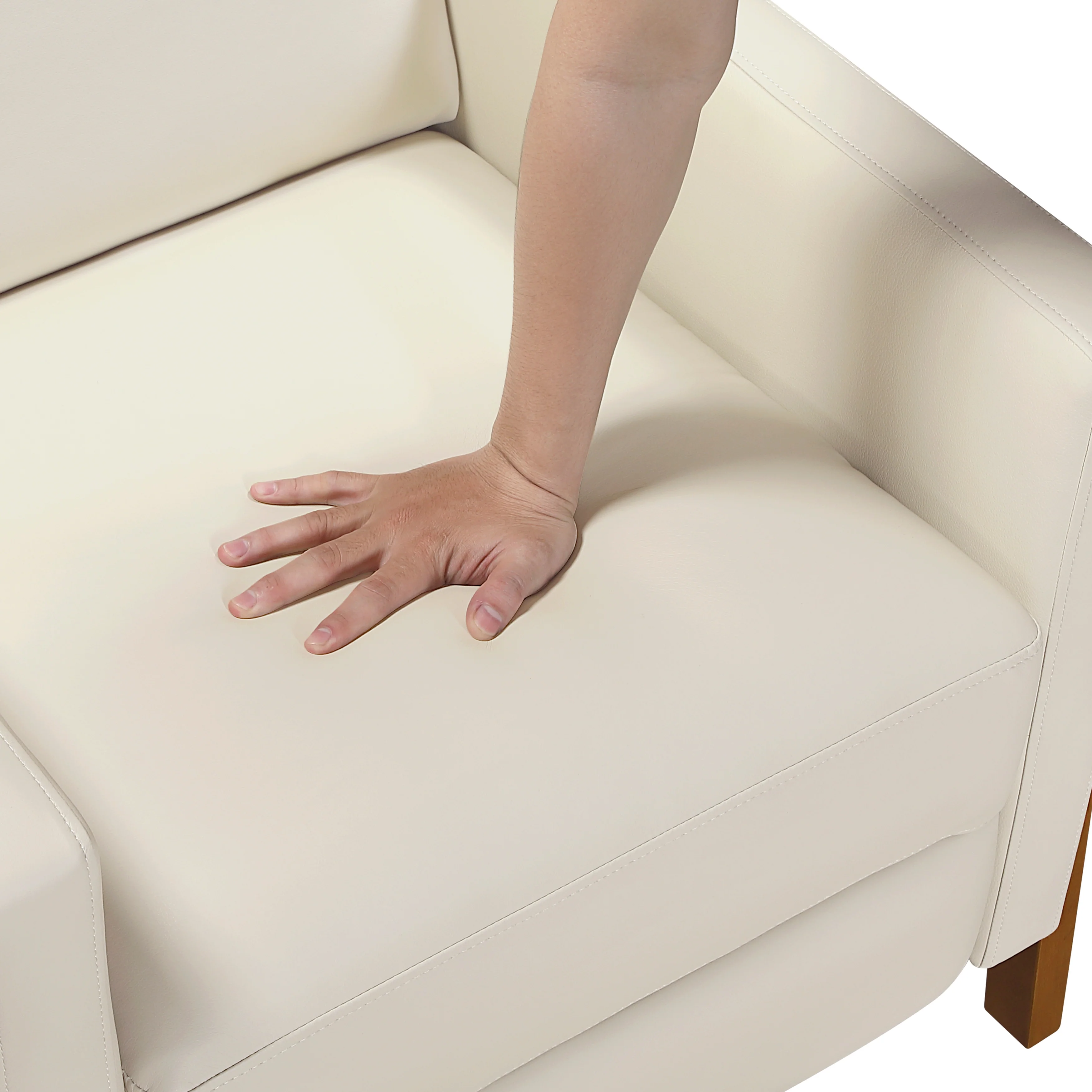 Verve Light Beige Push Back Reclining Chair - Image 7