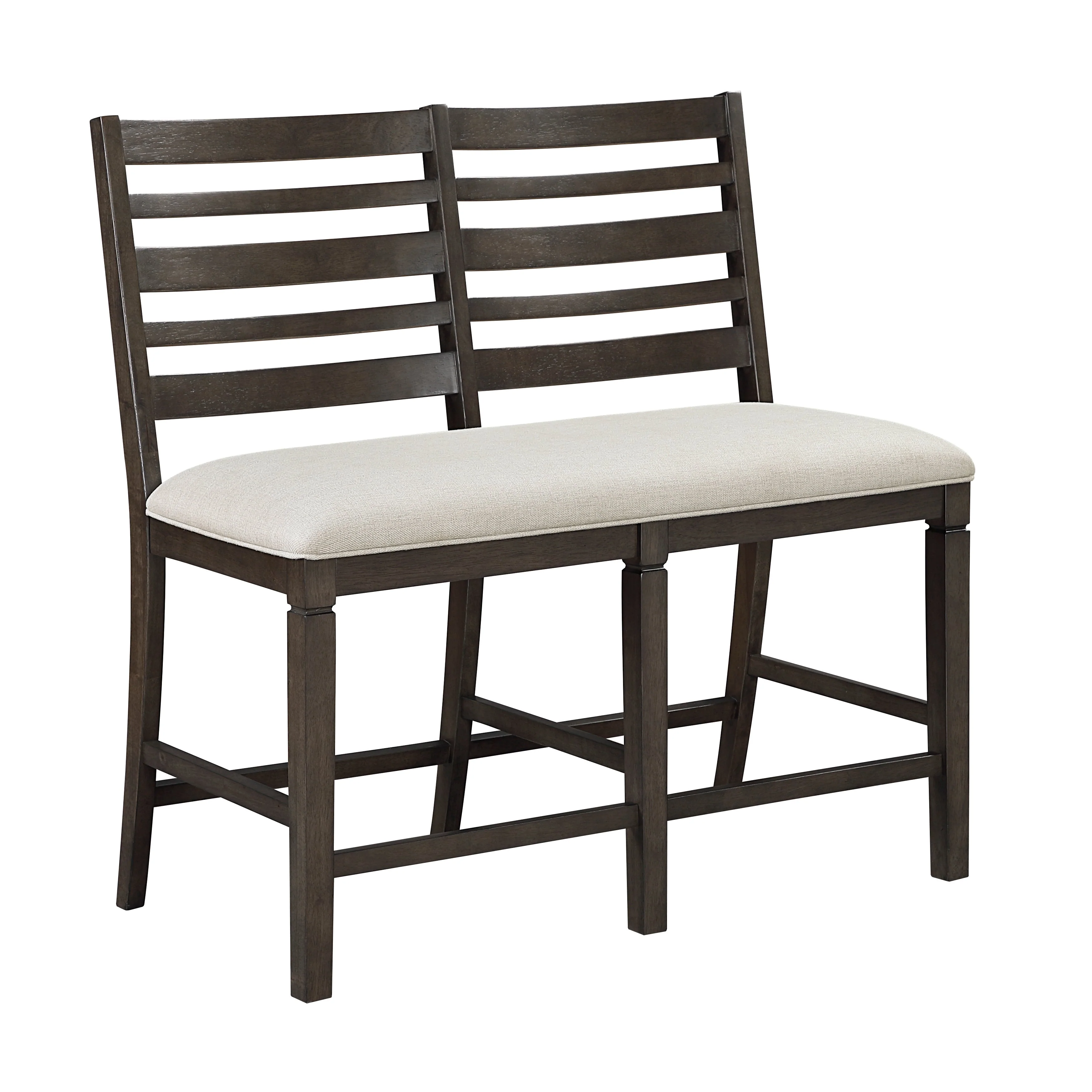 Victoria Dark Espresso/Beige Counter Height Bench