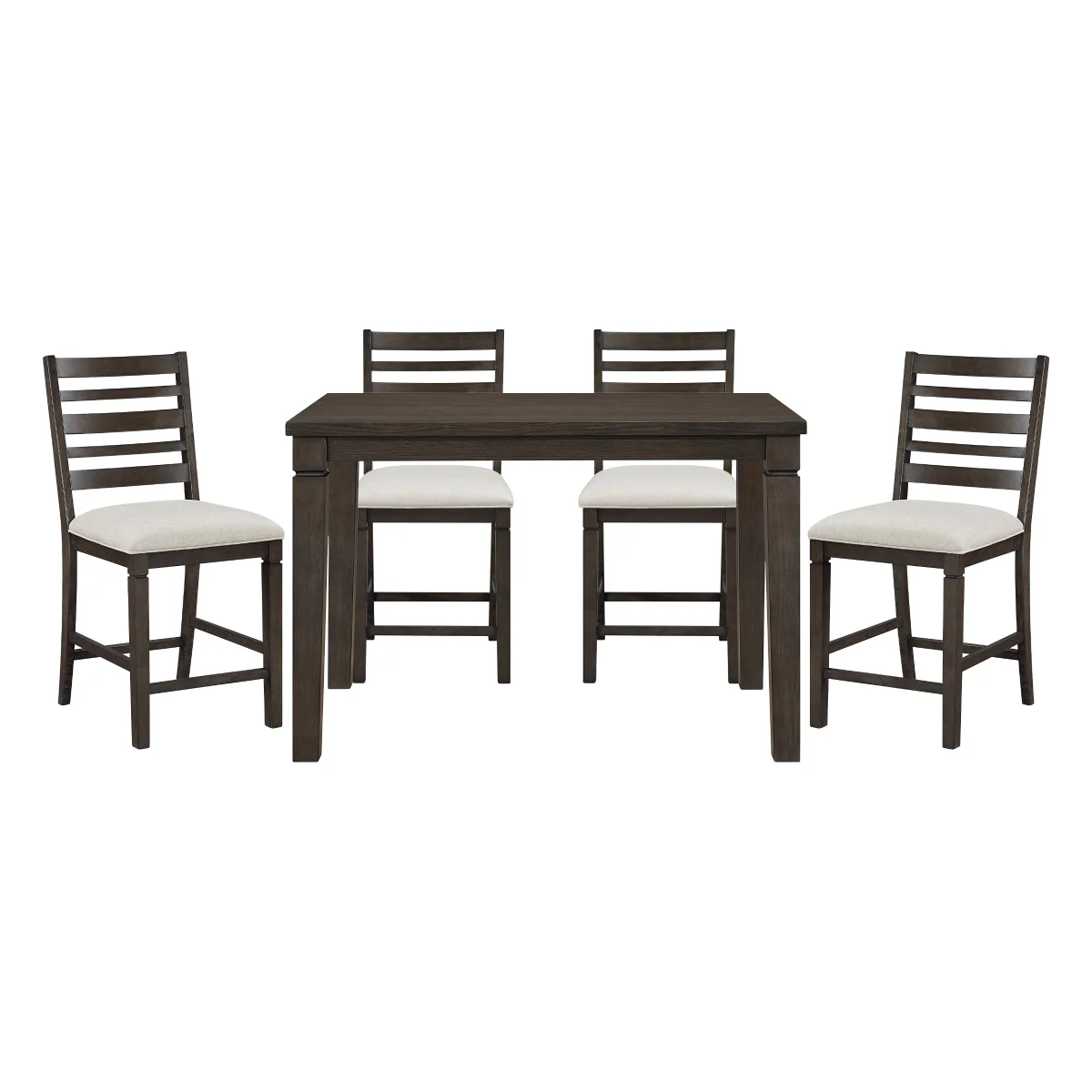 Victoria Espresso/Beige Counter Height Set - Image 3