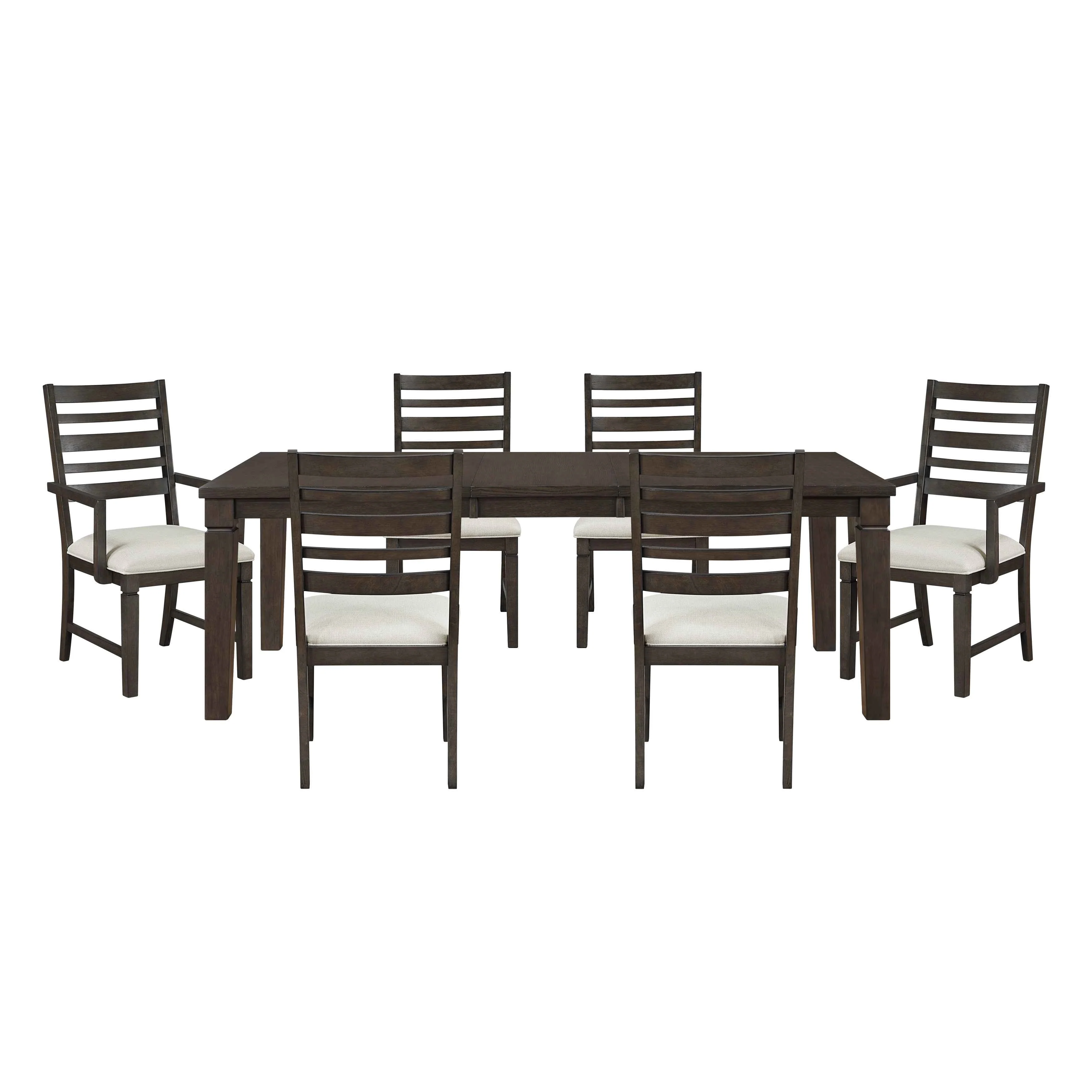 Victoria Espresso/Beige Dining Room Set - Image 2