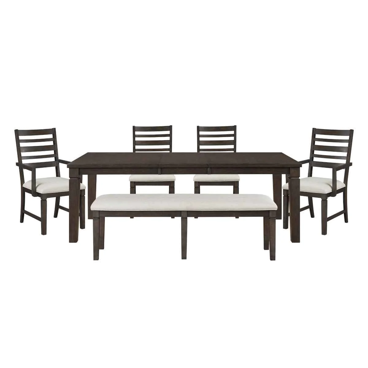 Victoria Espresso/Beige Dining Room Set - Image 3