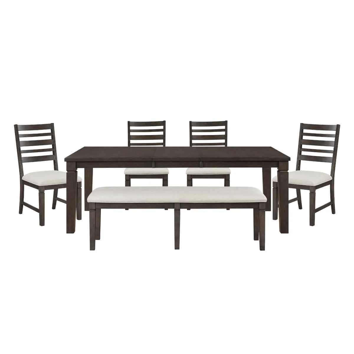 Victoria Espresso/Beige Dining Room Set - Image 4