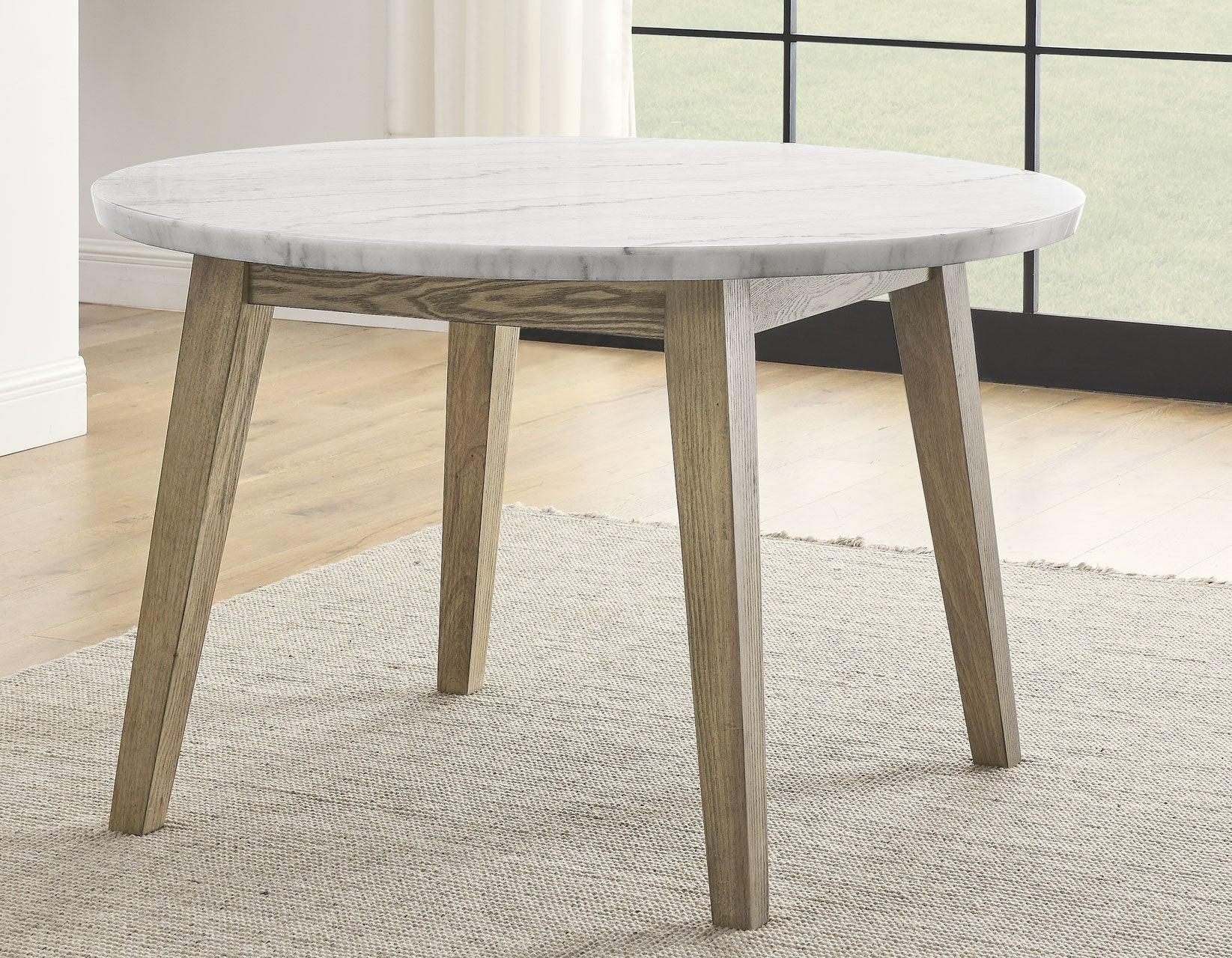 Vida 48″ Round White Marble Dining Table - Image 4