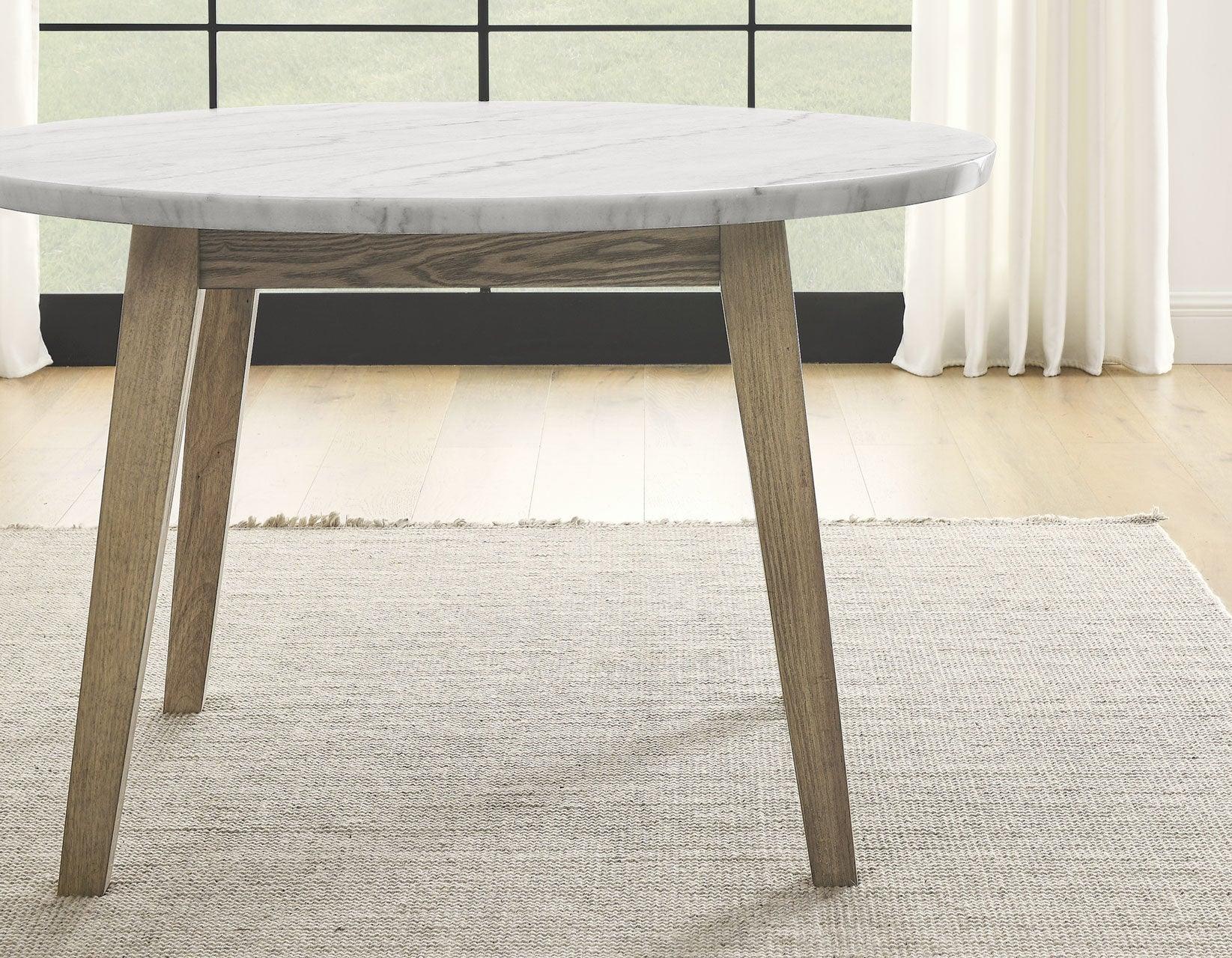 Vida 48″ Round White Marble Dining Table - Image 5