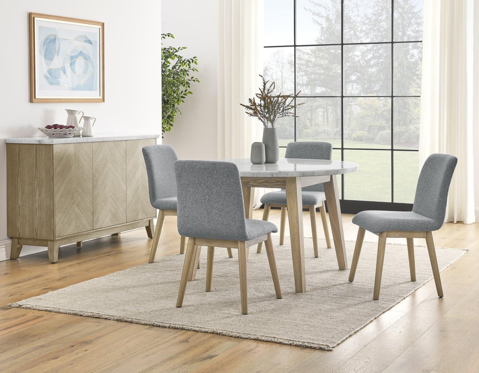 Vida 48″ Round White Marble Dining Table - Image 6