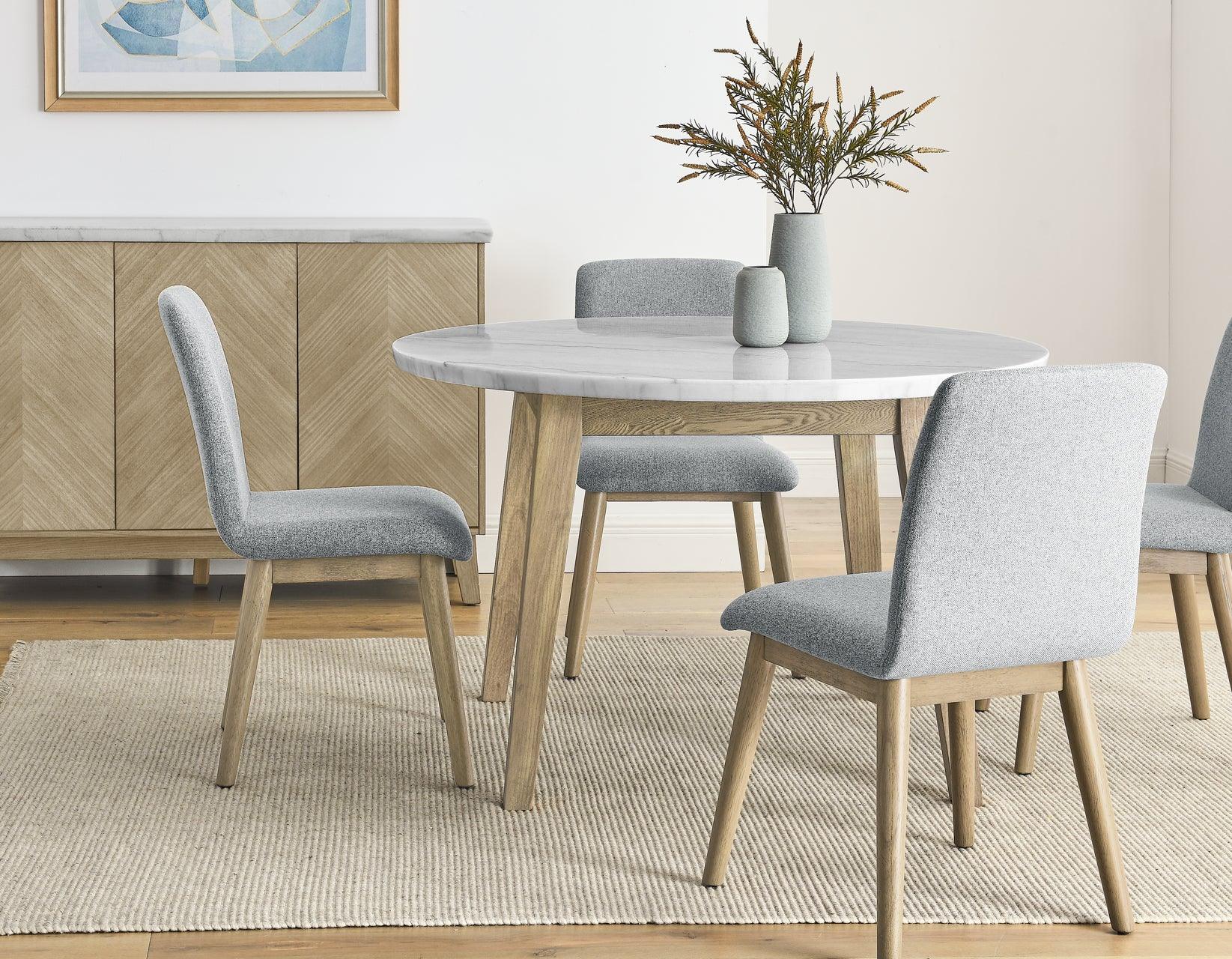 Vida 48″ Round White Marble Dining Table - Image 7
