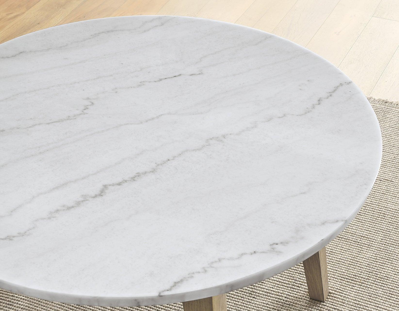 Vida 48″ Round White Marble Dining Table - Image 8