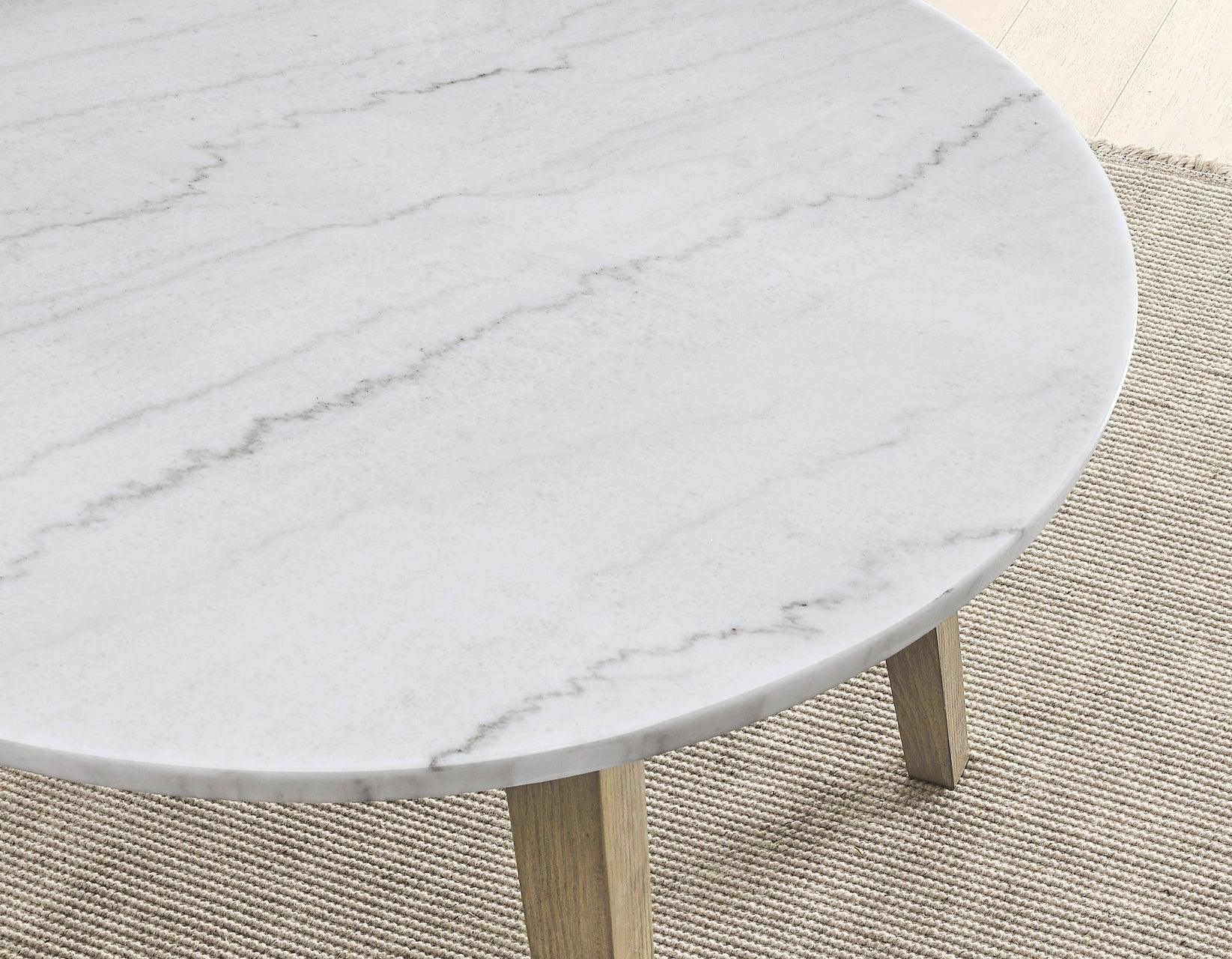 Vida 48″ Round White Marble Dining Table - Image 9