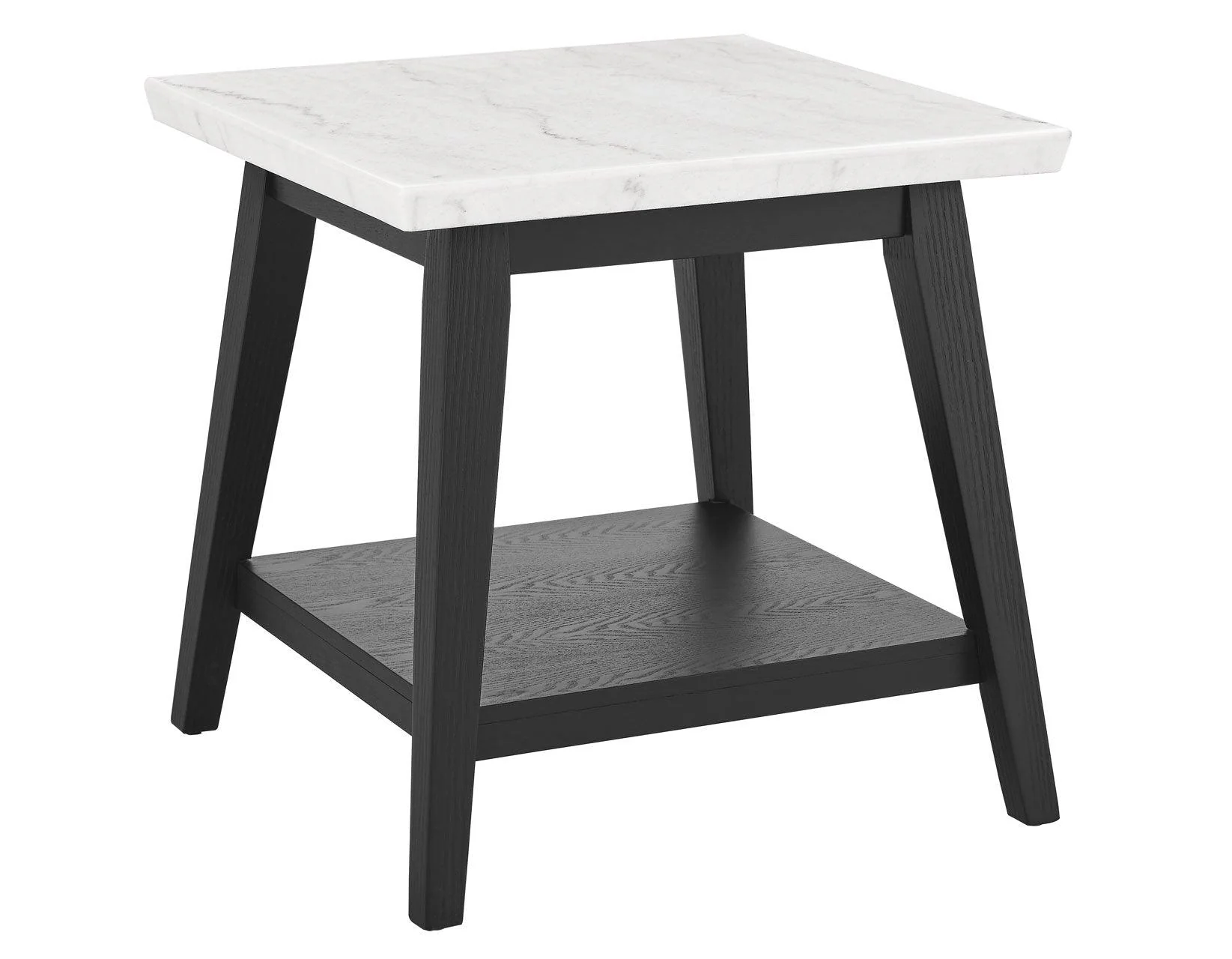 Vida Black Finish Marble Top 3-Piece Table Set - Image 2
