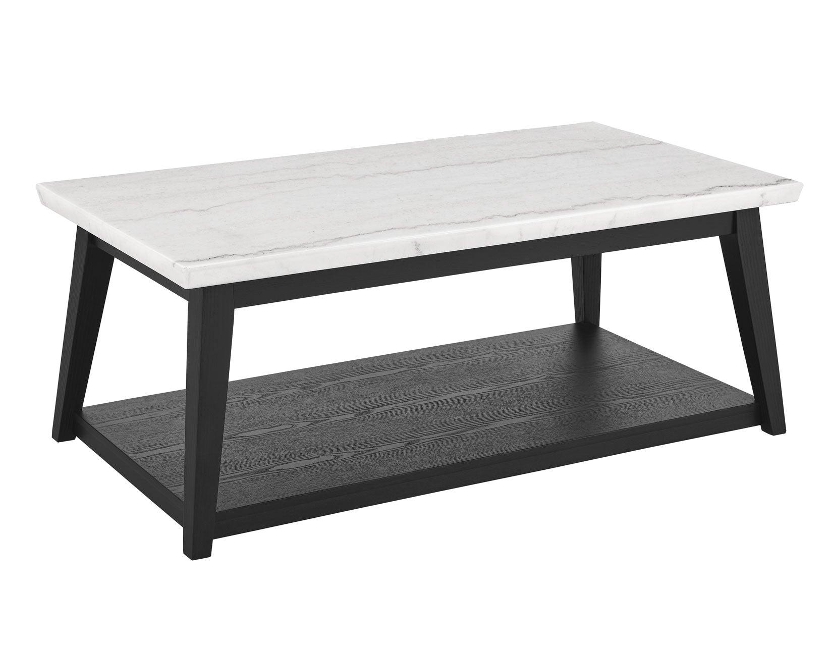 Vida Black Finish Marble Top 3-Piece Table Set - Image 6