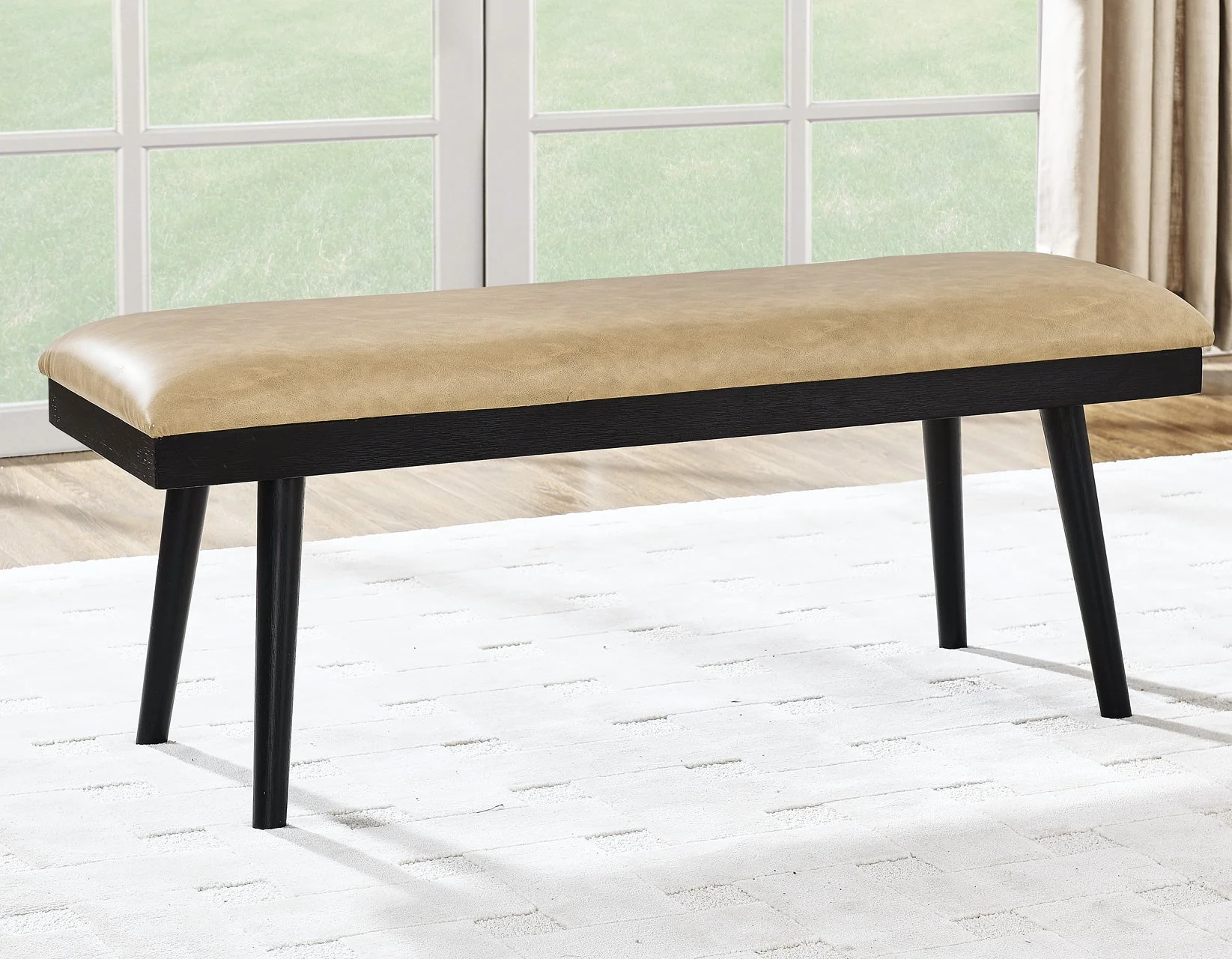 Vida Black/Sand Marble Top Dining Room Set - Image 13