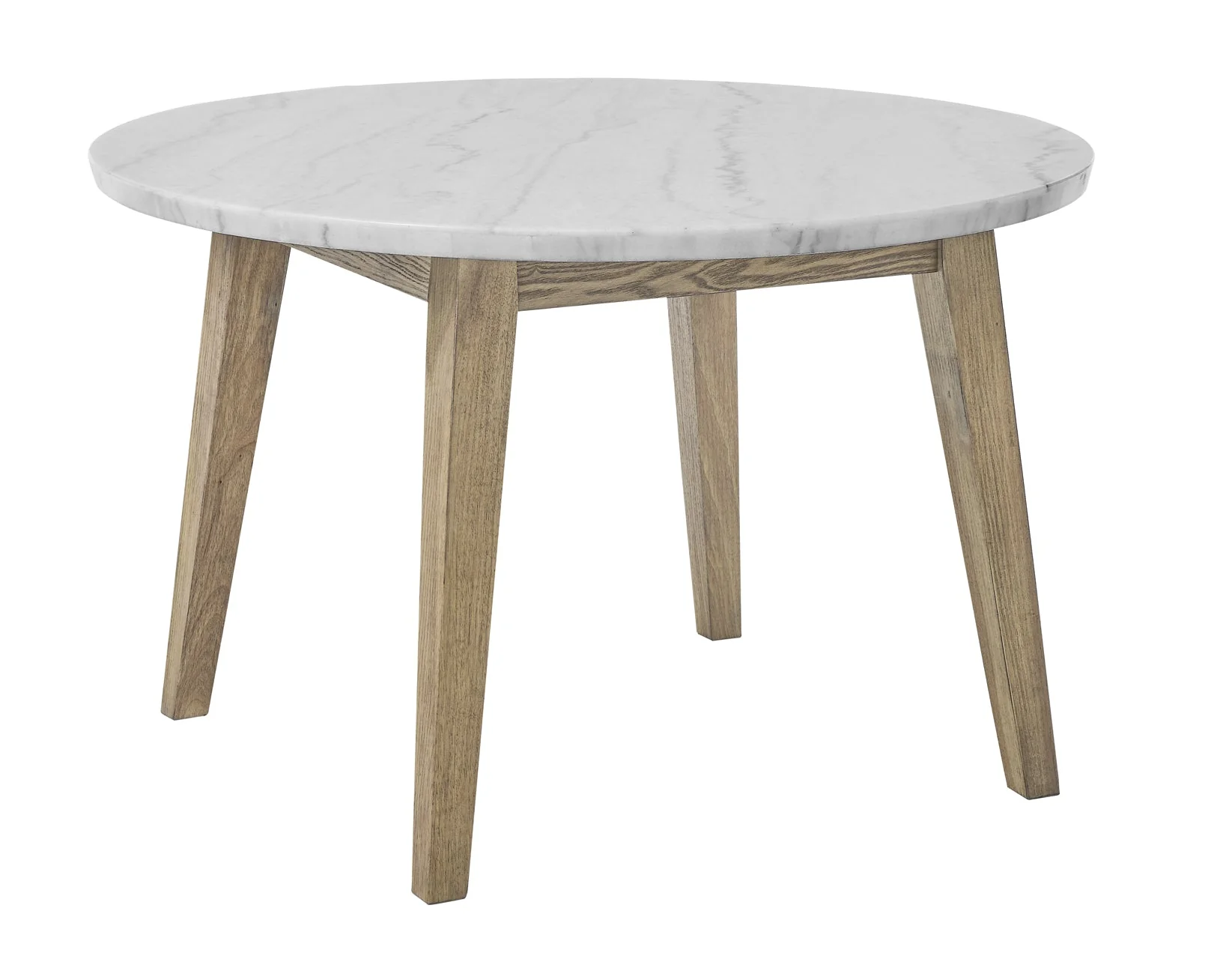 Vida Burnished Blonde/Gray Round Marble Top Dining Room Set - Image 8