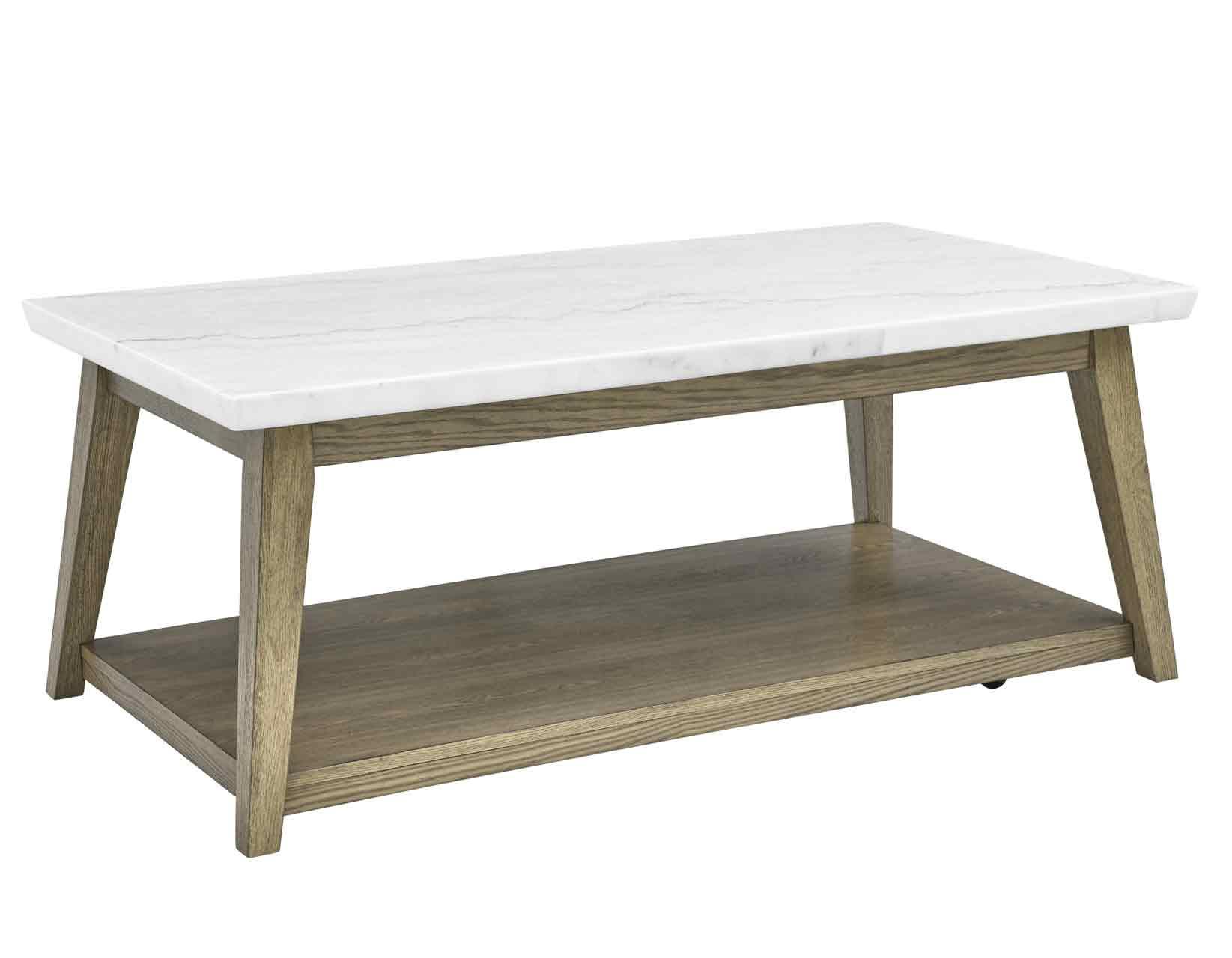 Vida Marble Top Cocktail Table w/Casters - Image 4