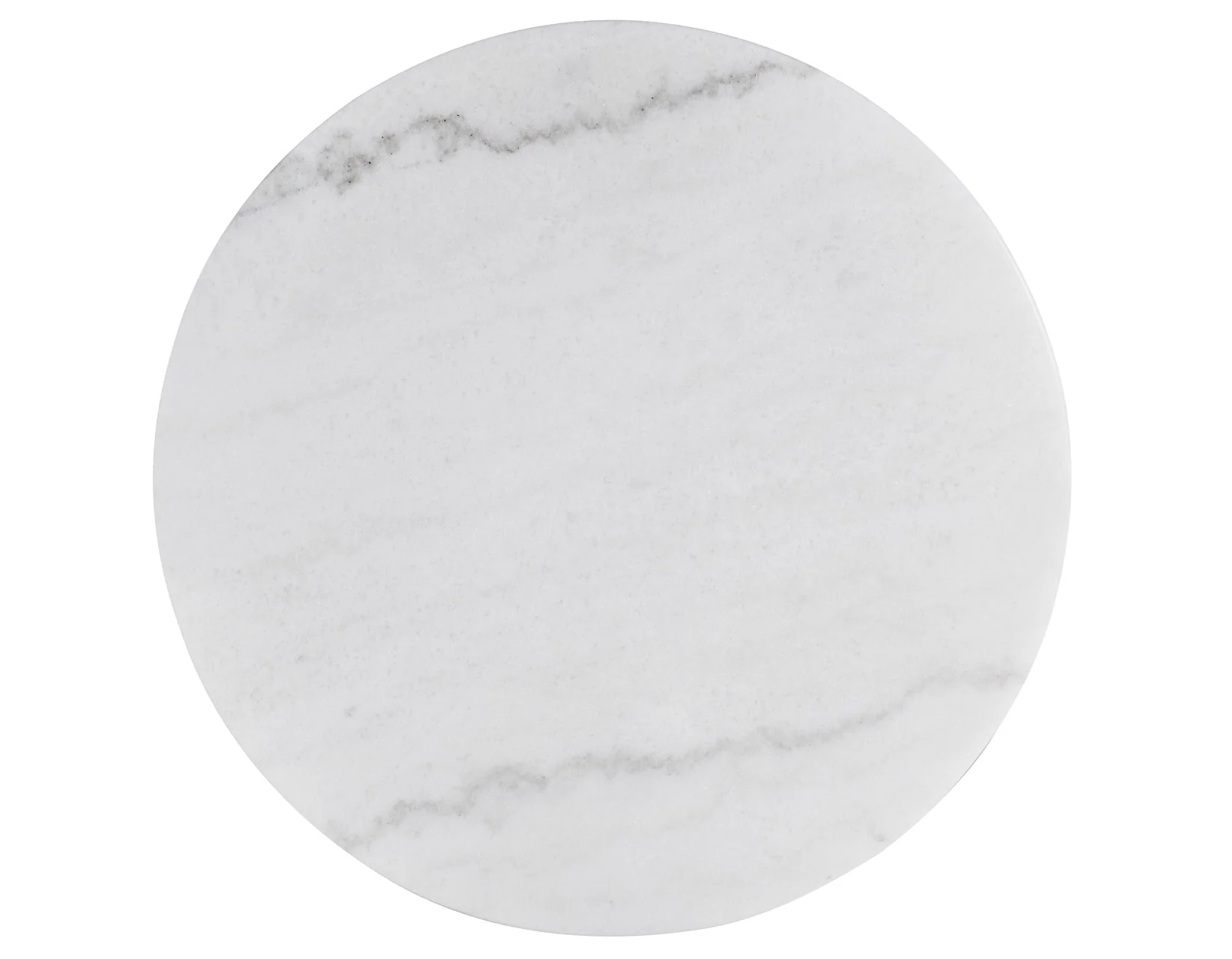 Vida Round 36″ White Marble Top Cocktail Table with Casters - Image 6