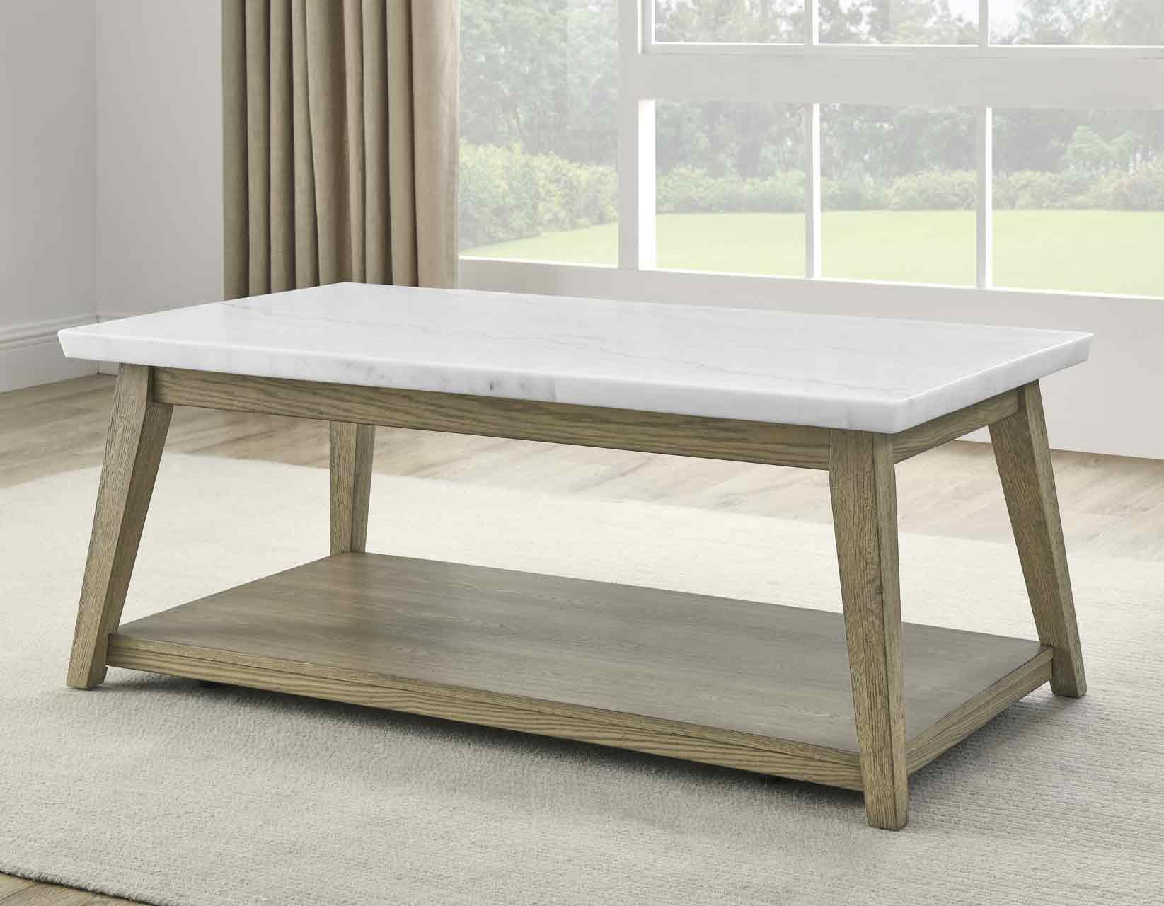 Vida White Marble Top 3-Piece Table Set - Image 12