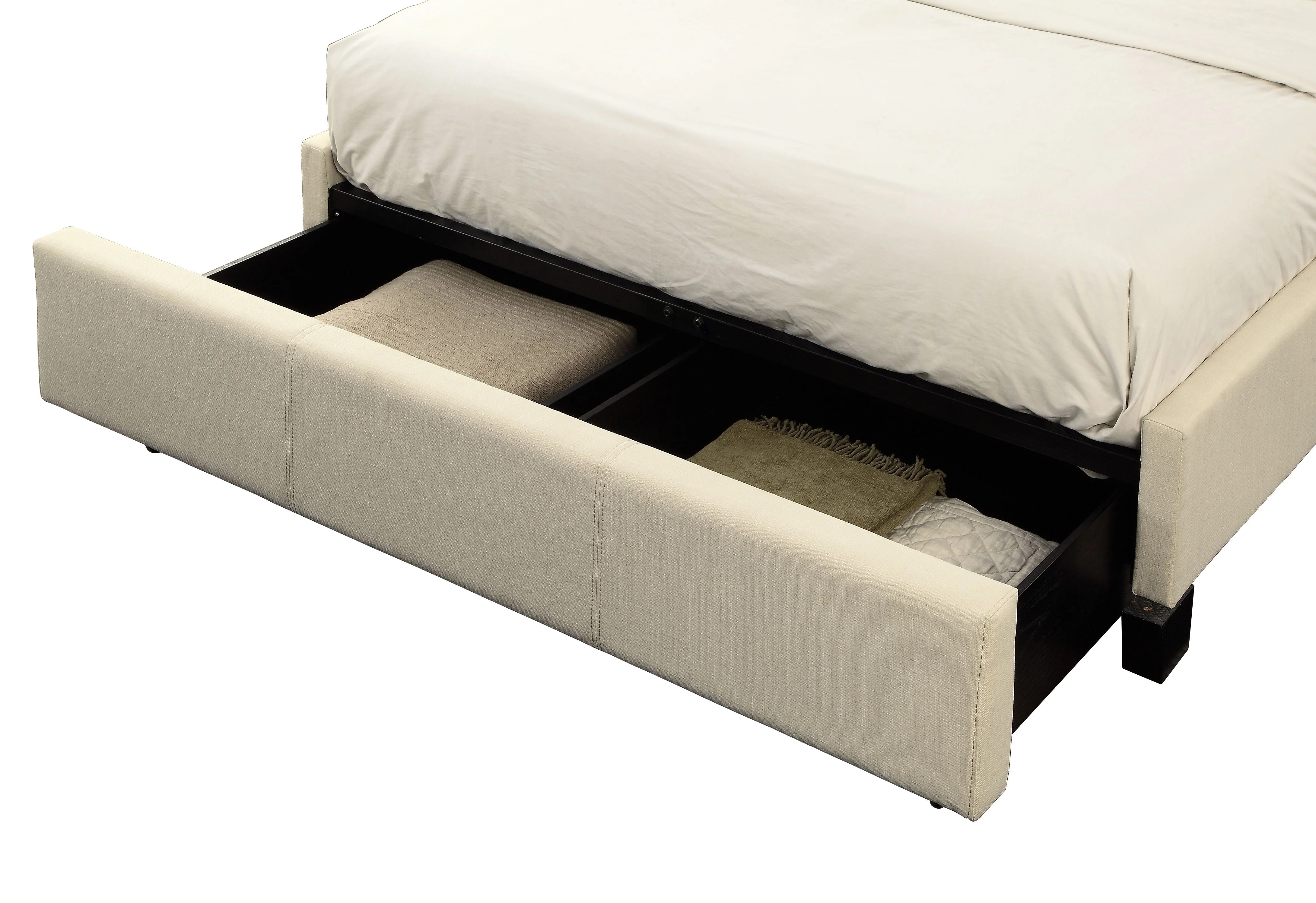 Vienne Nailhead Upholstered Full Platform Storage Bed in Powder - Image 7