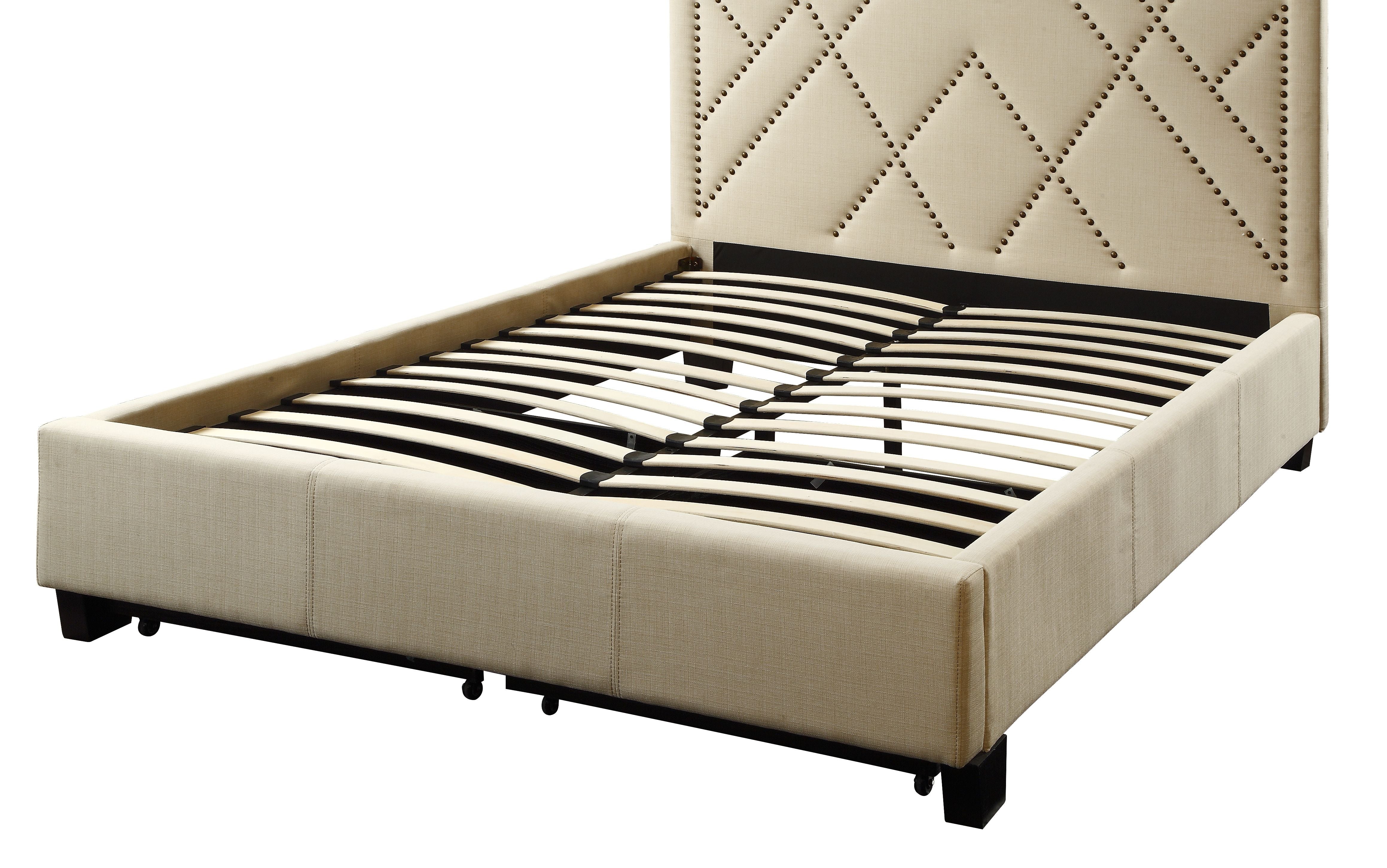 Vienne Nailhead Upholstered Full Platform Storage Bed in Powder - Image 8