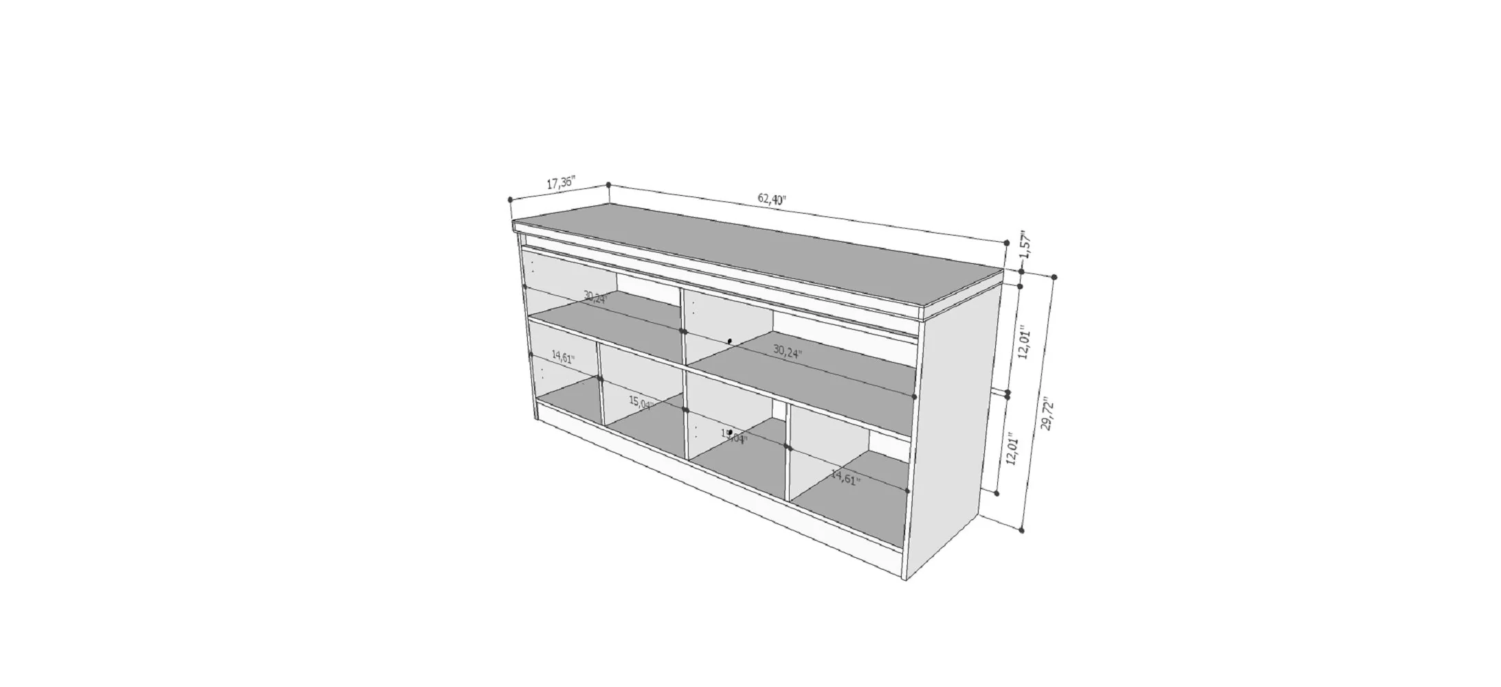 Viennese Sideboard in White Gloss - Image 3