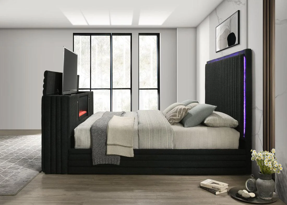 Villa Black Queen Platform Bed - Image 4