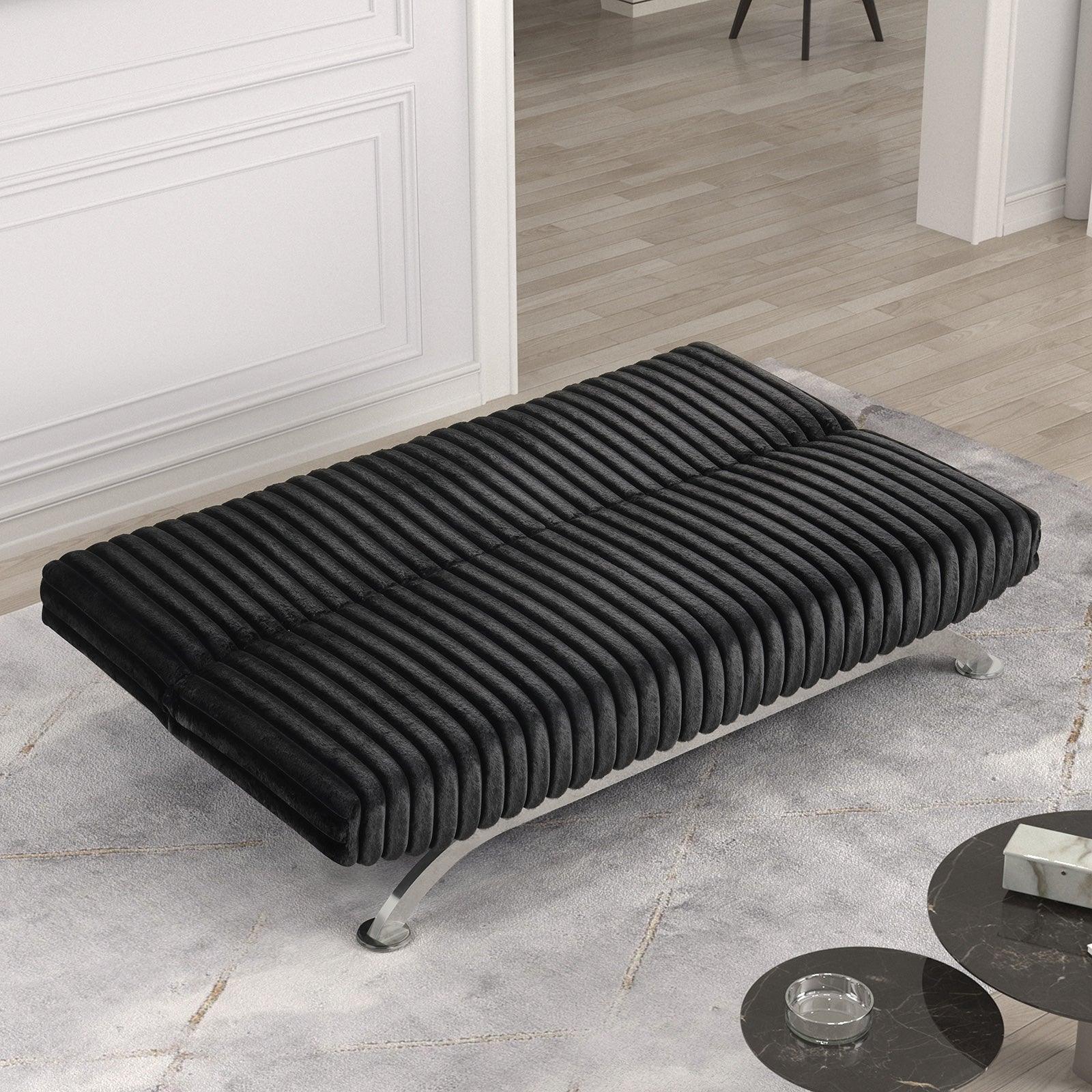 Villeneuve Black Futon Sofa Bed - Image 3