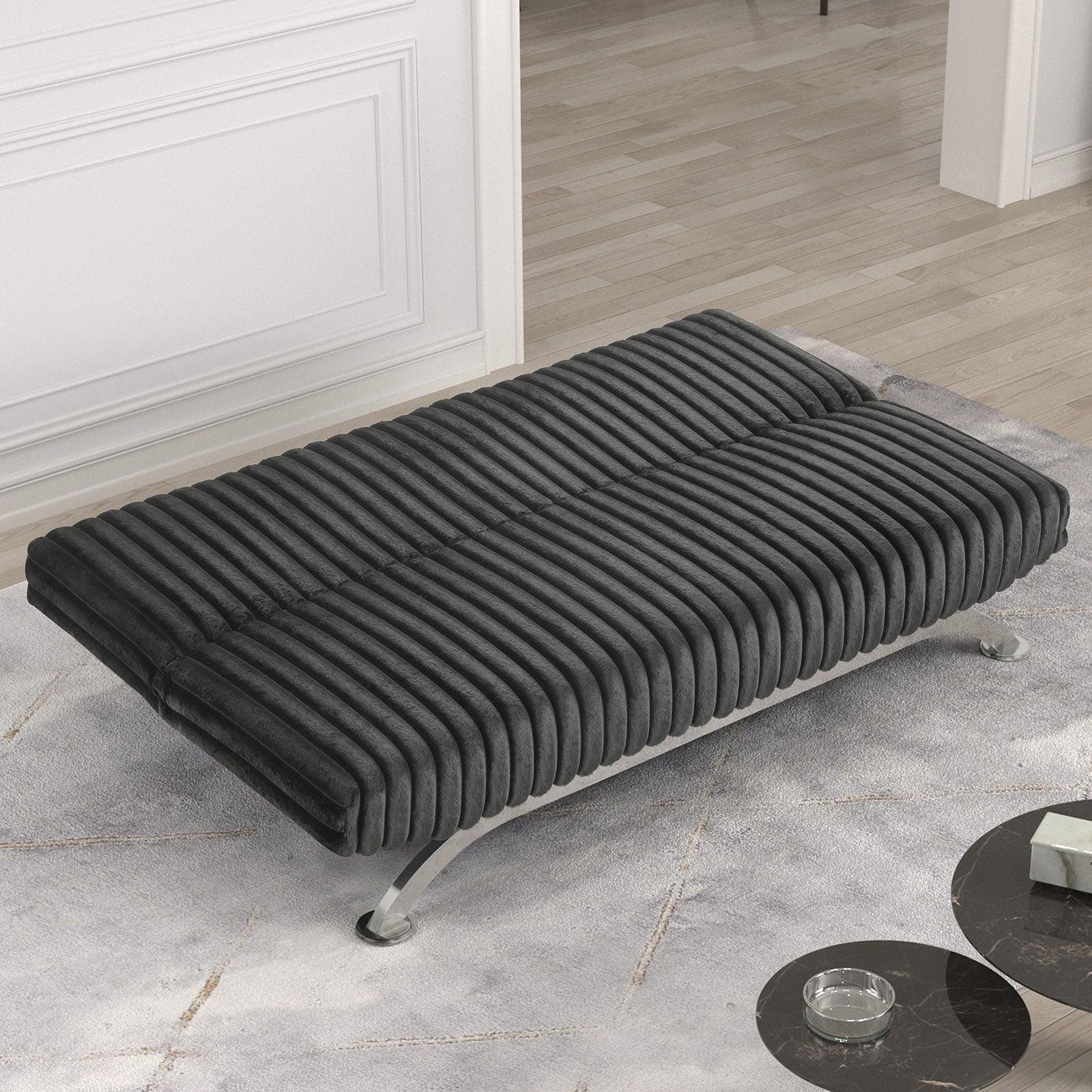 Villeneuve Charcoal Futon Sofa Bed - Image 2