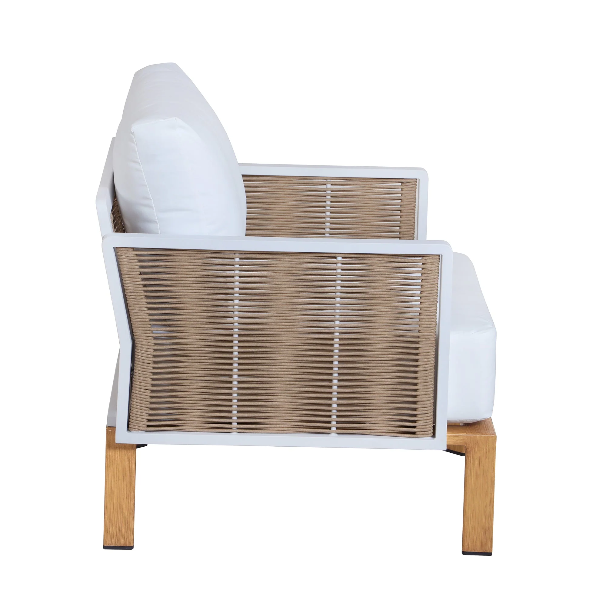 Vine 4-Piece Patio Conversation Set in Cream - Image 17