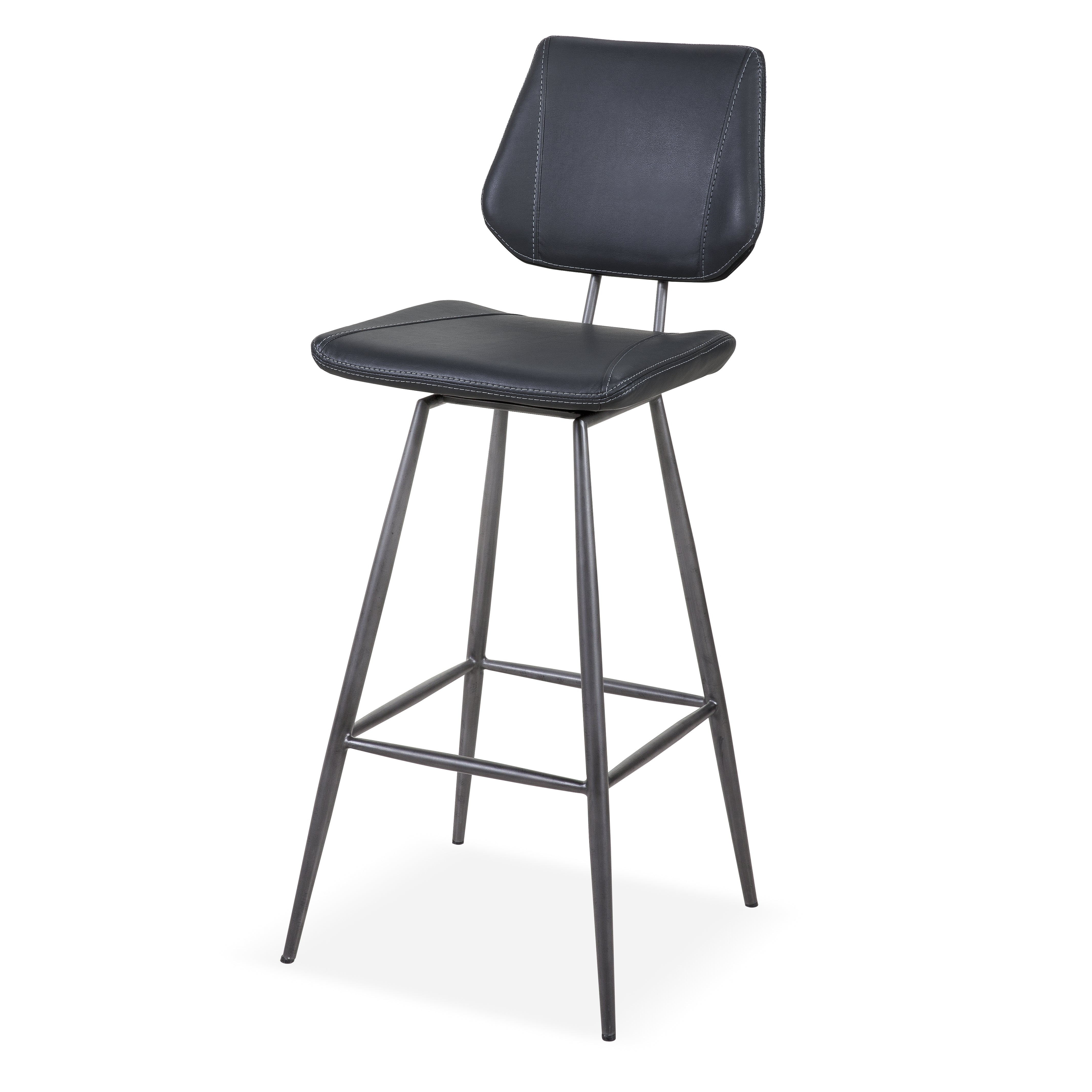Vinson Modern Swivel Bar Stool in Cobalt (Set of 2) - Image 2