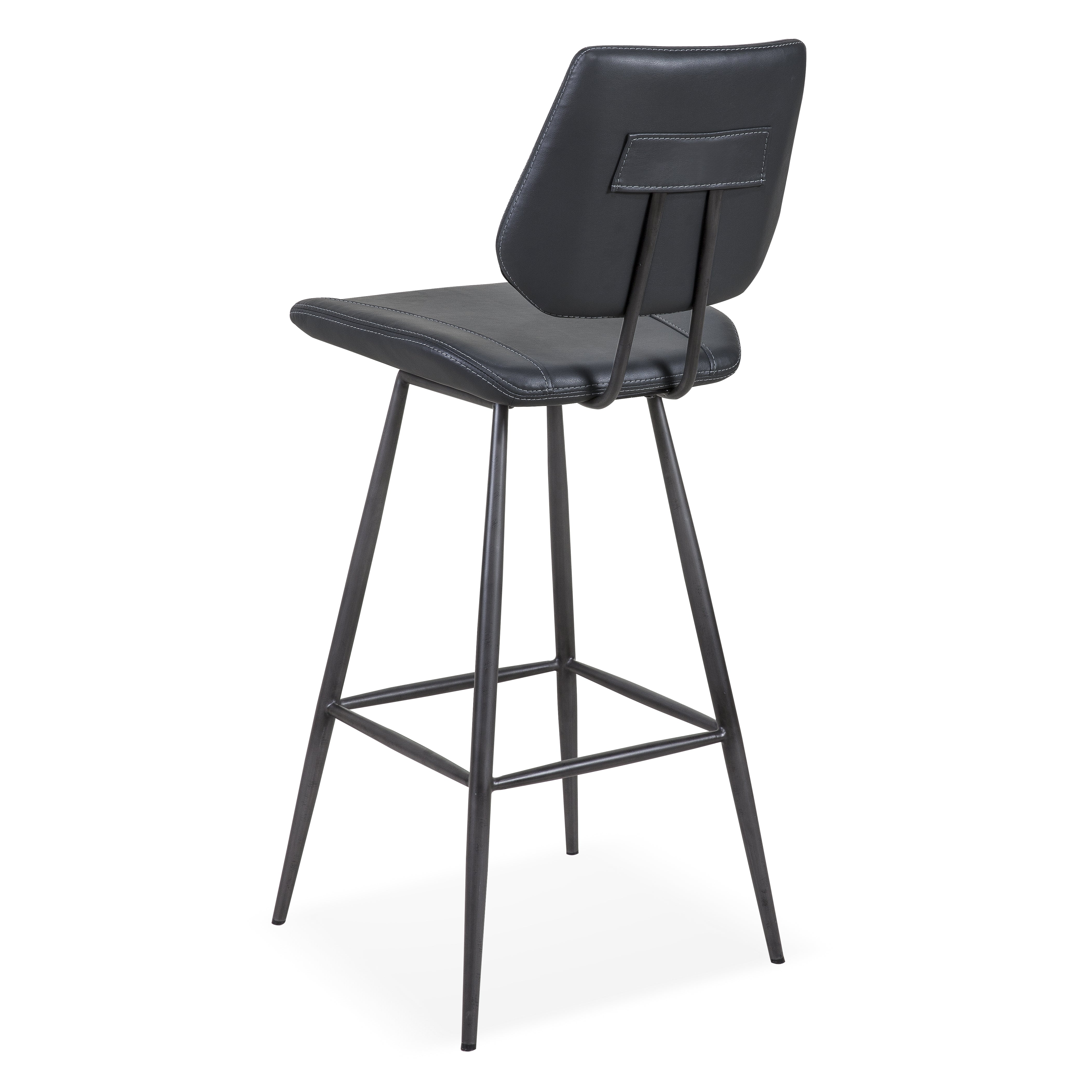 Vinson Modern Swivel Bar Stool in Cobalt (Set of 2) - Image 4