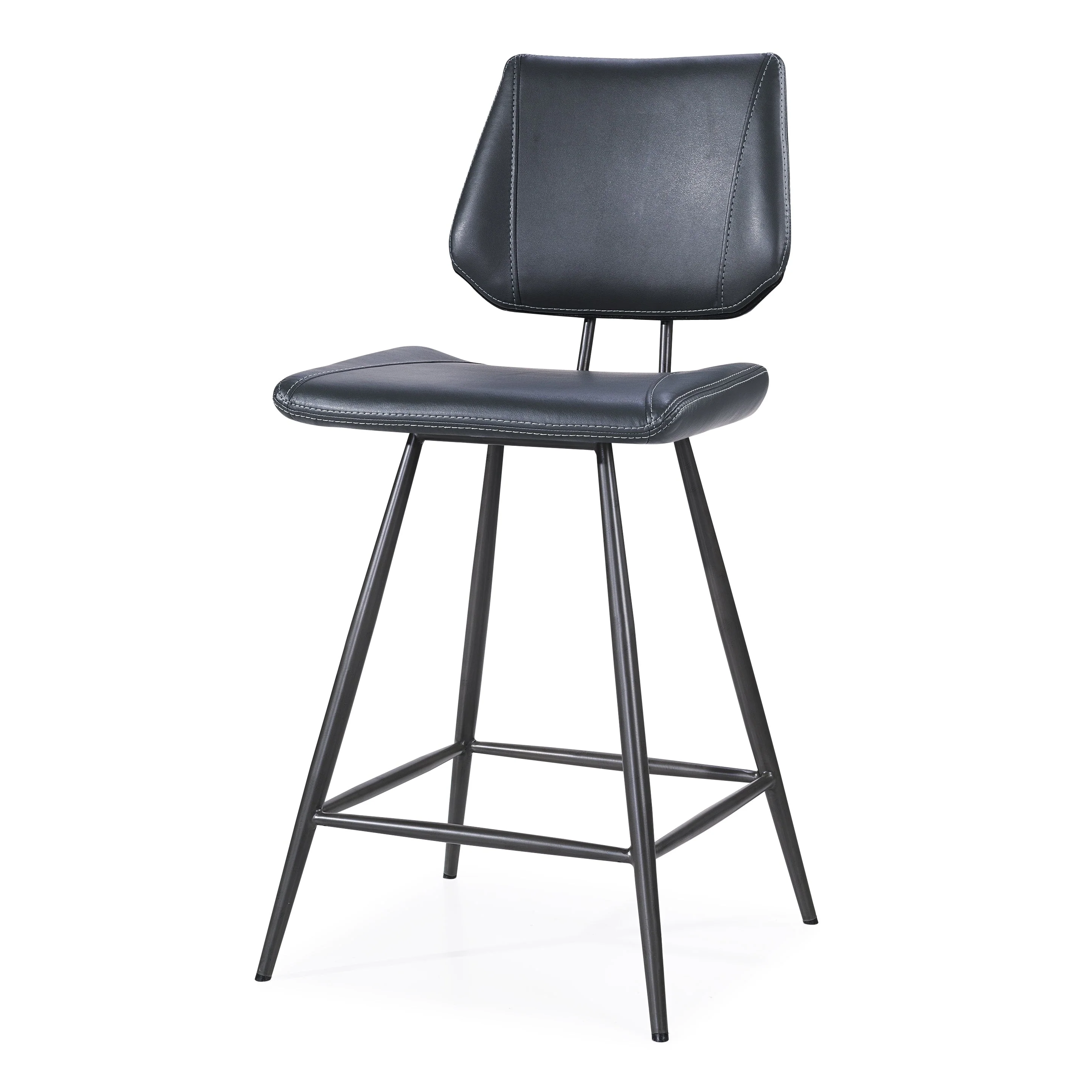 Vinson Modern Swivel Counter Stool in Cobalt (Set of 2) - Image 3
