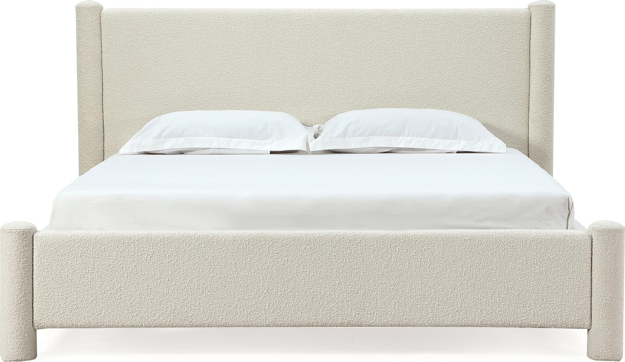 Virgil Burke Cottage Cheese California King Upholstered Platform Bed - Image 5