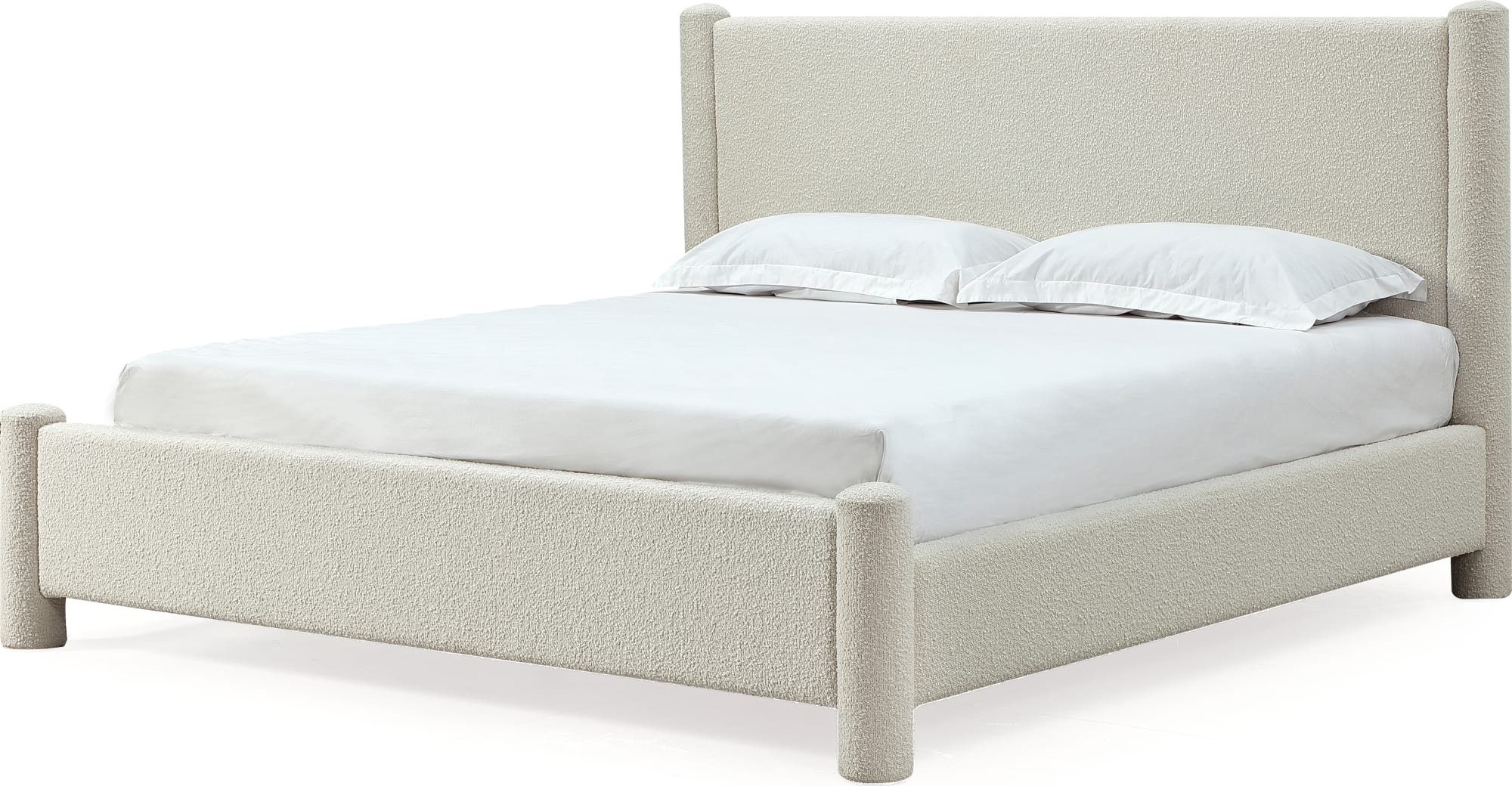 Virgil Burke Cottage Cheese California King Upholstered Platform Bed - Image 6