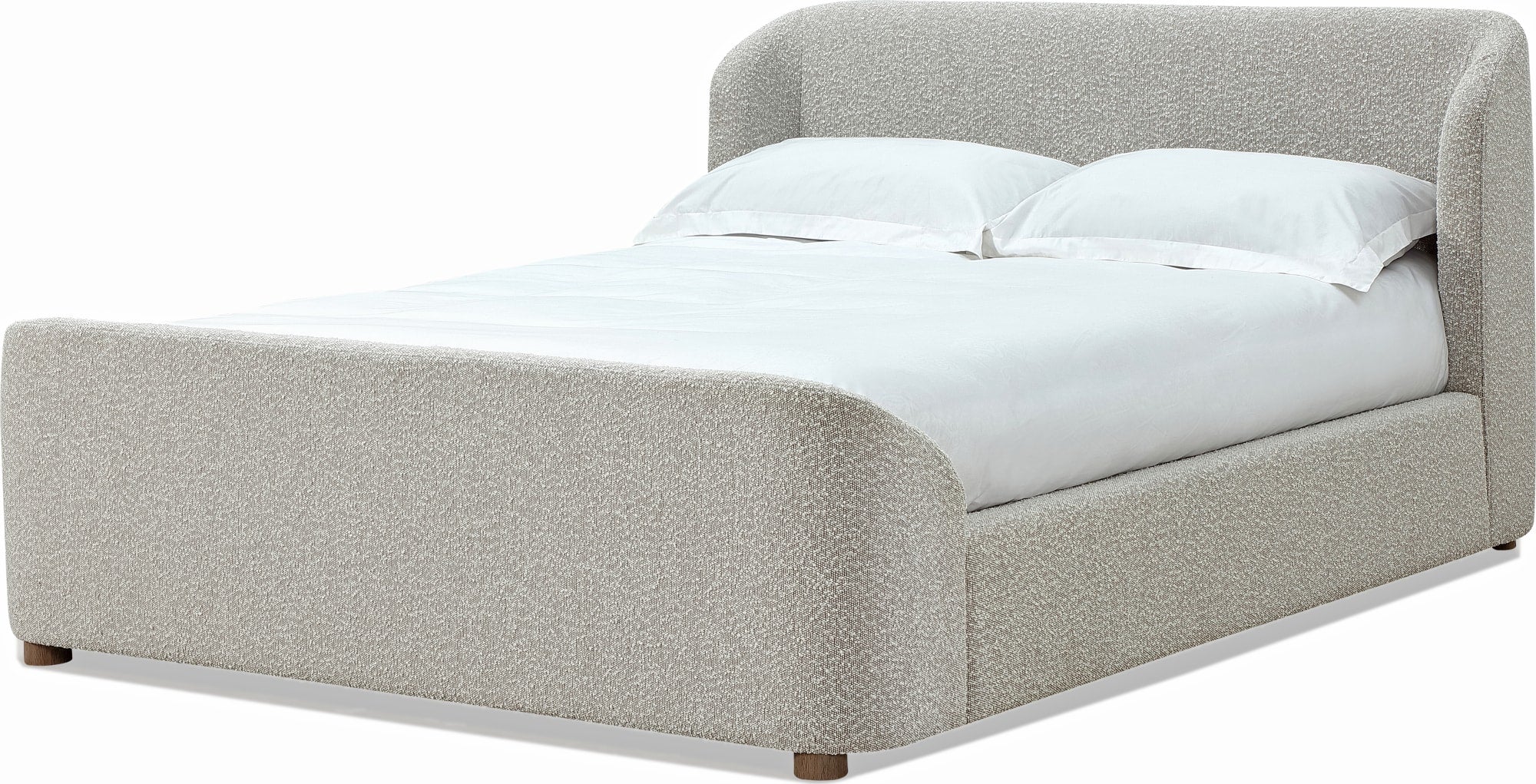 Virgil Kiki Cotton Ball Full Upholstered Platform Bed - Image 6