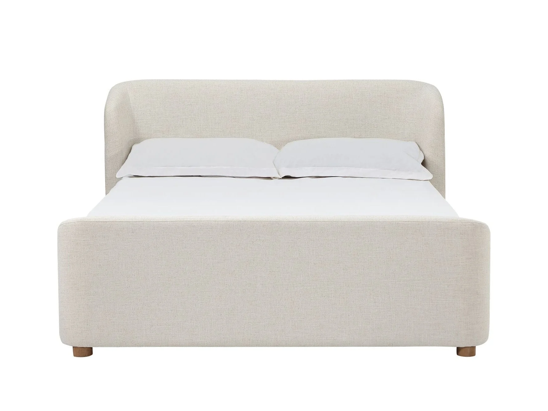 Virgil Kiki Whipped Honey King Upholstered Platform Bed