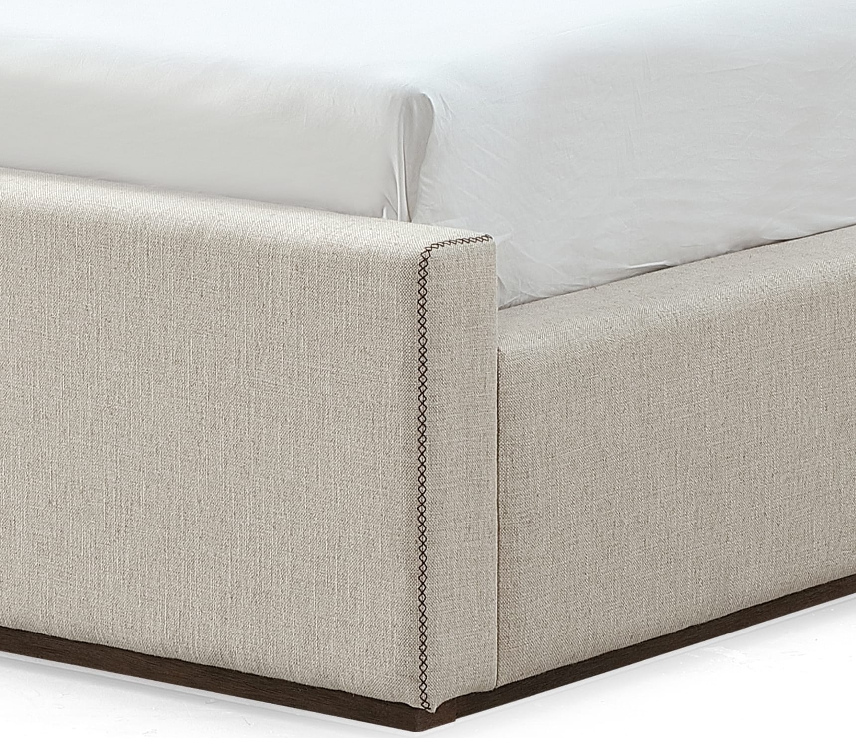 Virgil Louis Natural California King Upholstered Platform Bed - Image 7