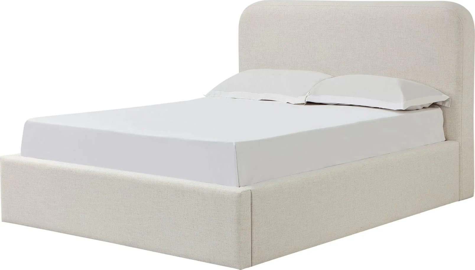 Virgil Off-White Whipped Honey Full Upholstered Platform Bed - Image 3