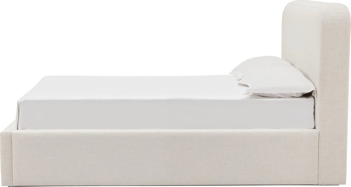 Virgil Off-White Whipped Honey Full Upholstered Platform Bed - Image 4